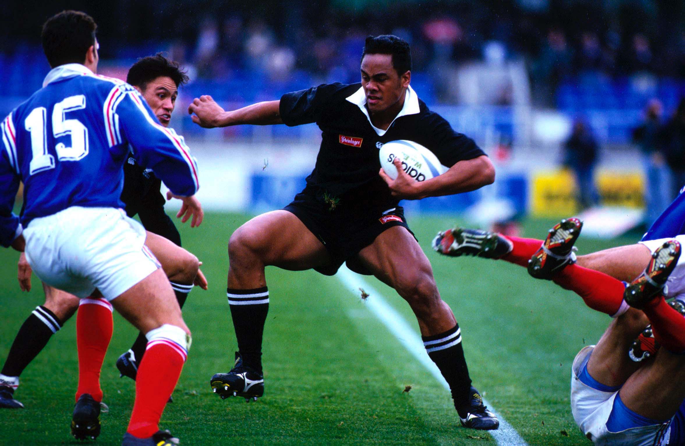 Jonah Lomu was playing in his second test. Photo / Photosport