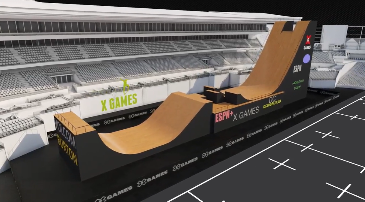 An artist's impression of a ramp for the X-Games at Eden Park. 