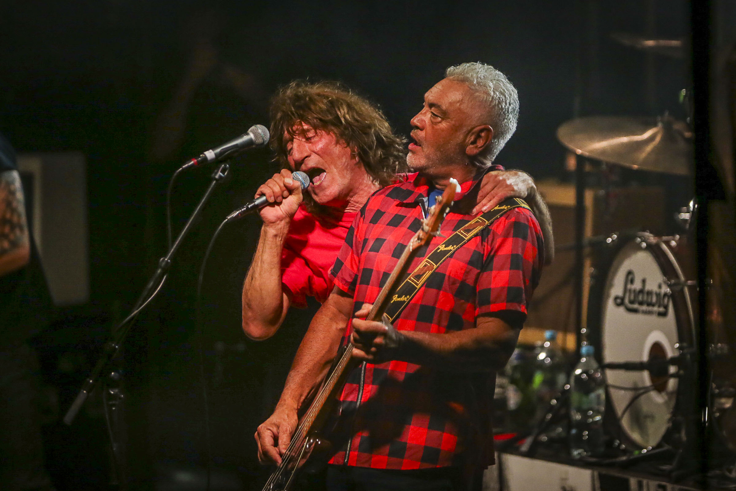Dance Exponents legend Jordan Luck belts out a hit at Black Barn. Photo / Paul Taylor