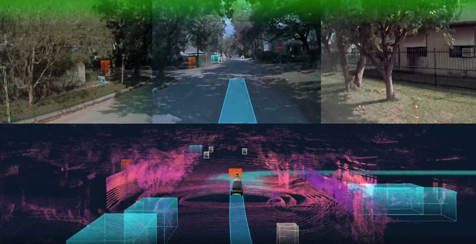 Nuro's vehicle uses dozens of sensors, including short and long-range optical cameras, radar, lasers, body-heat detecting thermal cameras and microphones to pick up sounds including emergency vehicle sirens. Image / Suppllied