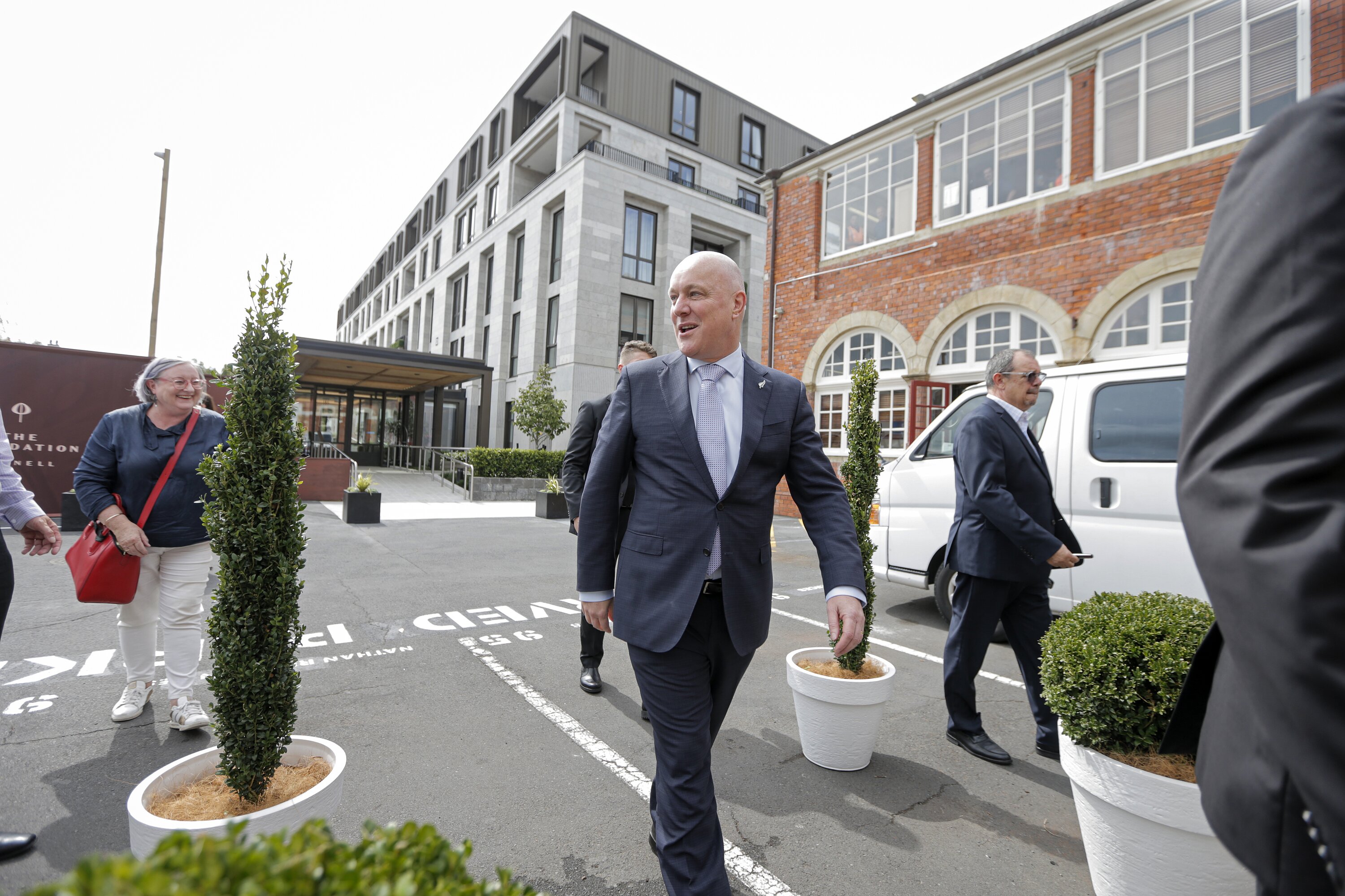 Luxon opened The Foundation, a retirement village in Parnell, Auckland. Photo / Alex Burton