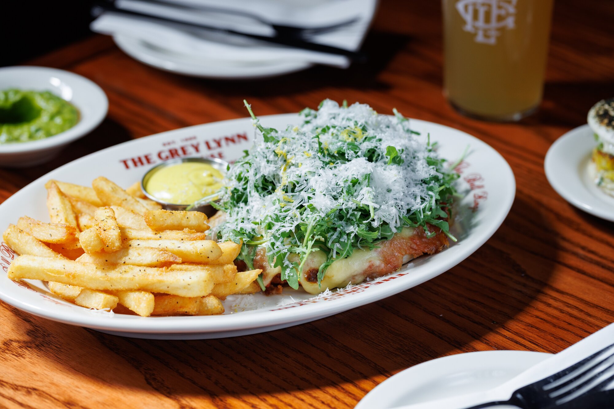 Grey Lynn Firehouse's chicken parmigiana. Photo / Babiche Martens