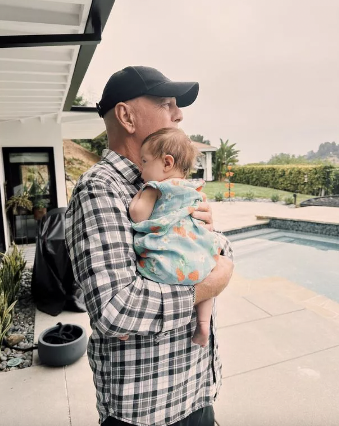 Bruce Willis and his granddaughter, Louetta. Photo / Instagram @rumerwillis