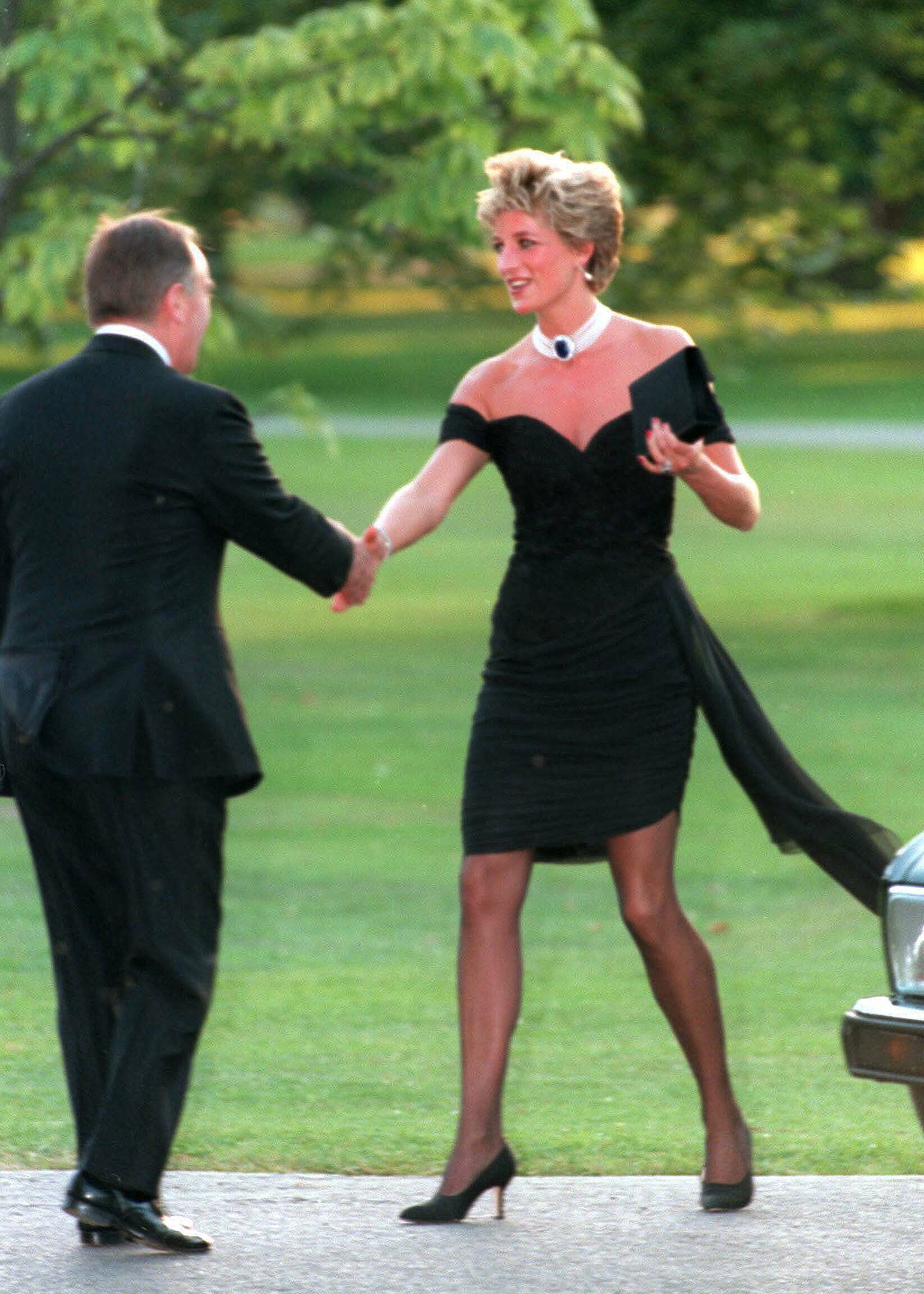 The Crown created a replica of Princess Diana's revenge dress for season five, which is up for £8000- £12,000 ($16,500-$24,760). Photo / WireImage