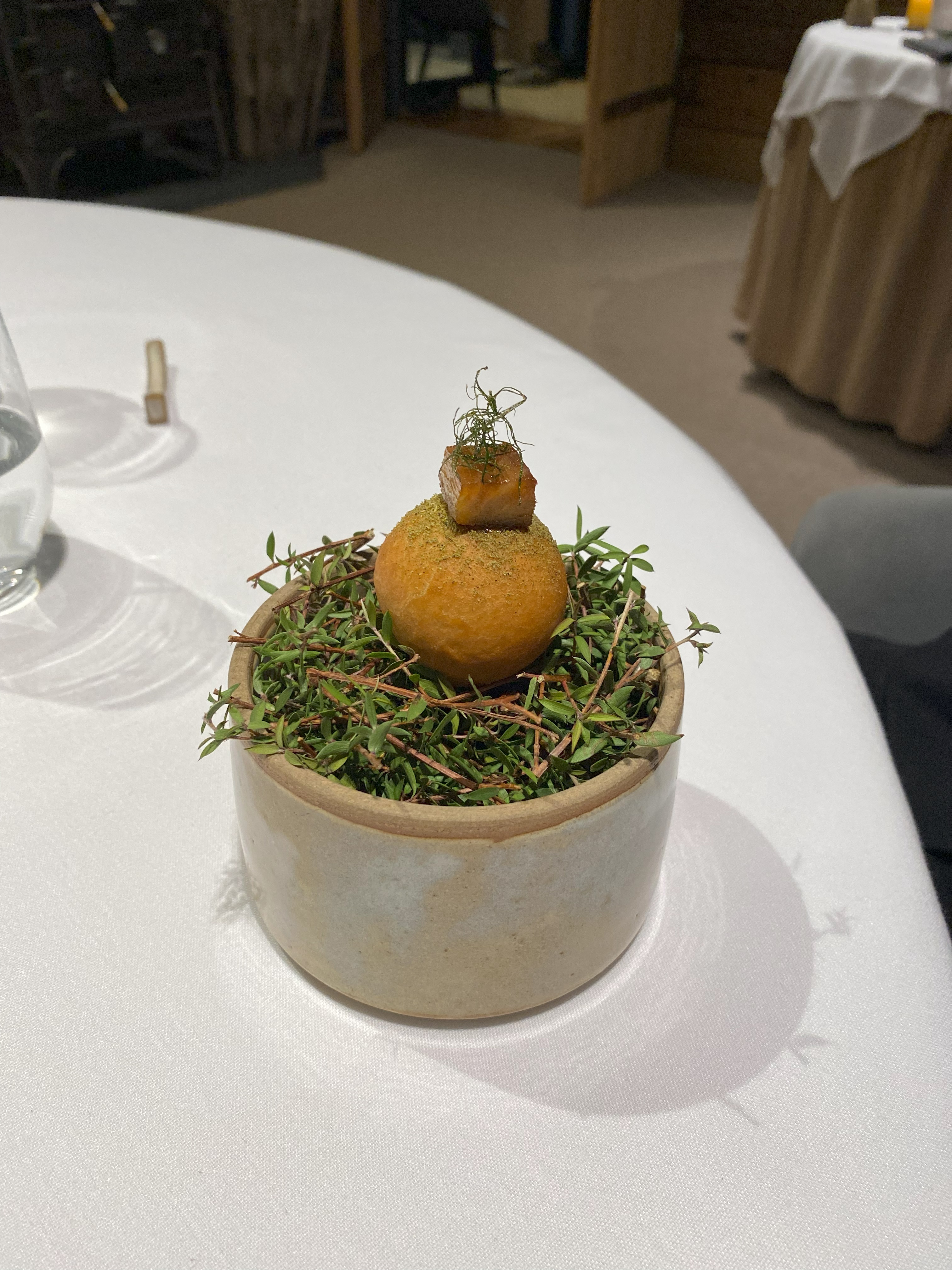 The smoked eel doughnut. Photo / Johanna Thornton