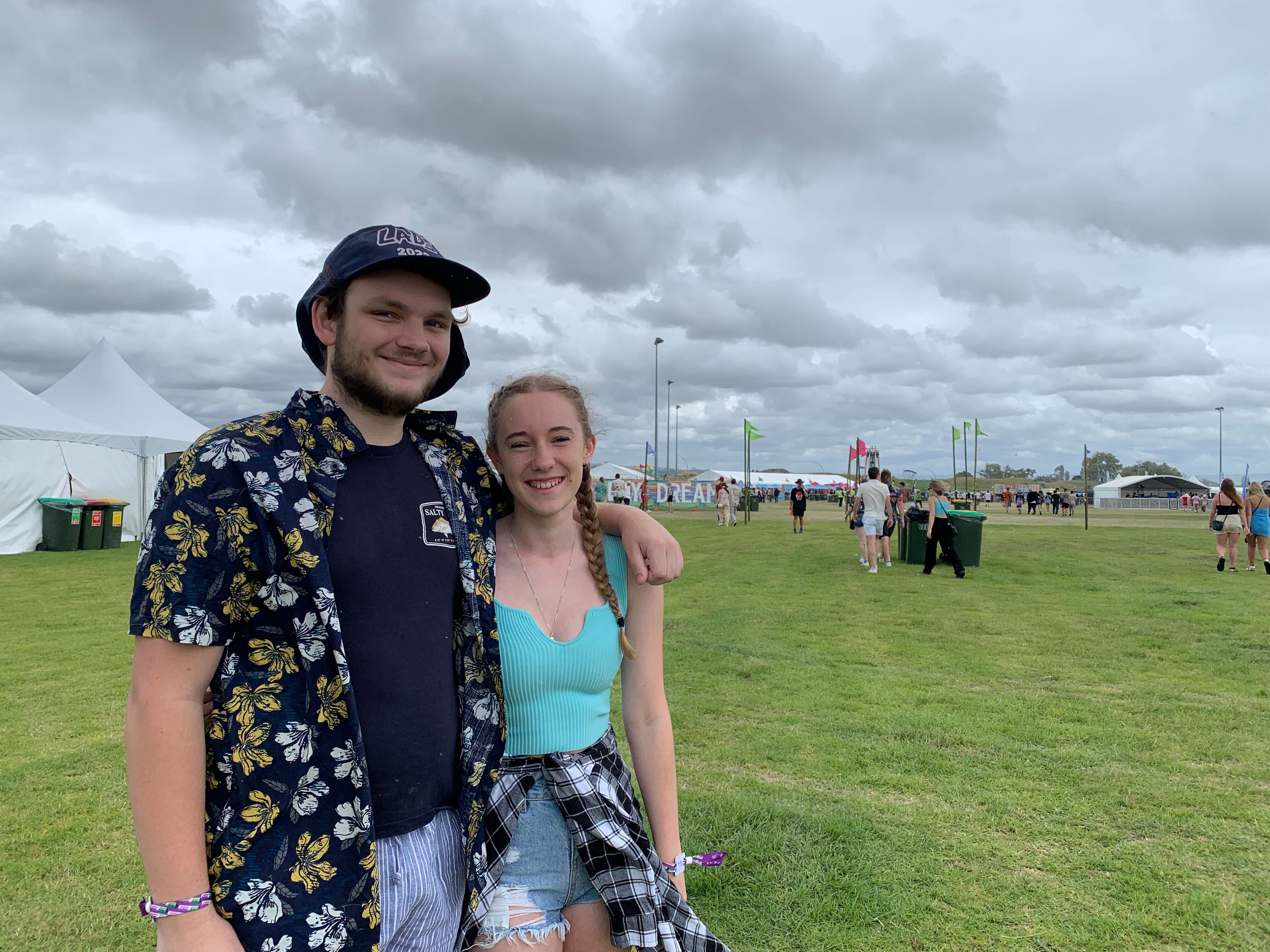 Jono Spence and Casie Glentworth, both 18, travelled to Mount Maunganui from Whanganui.