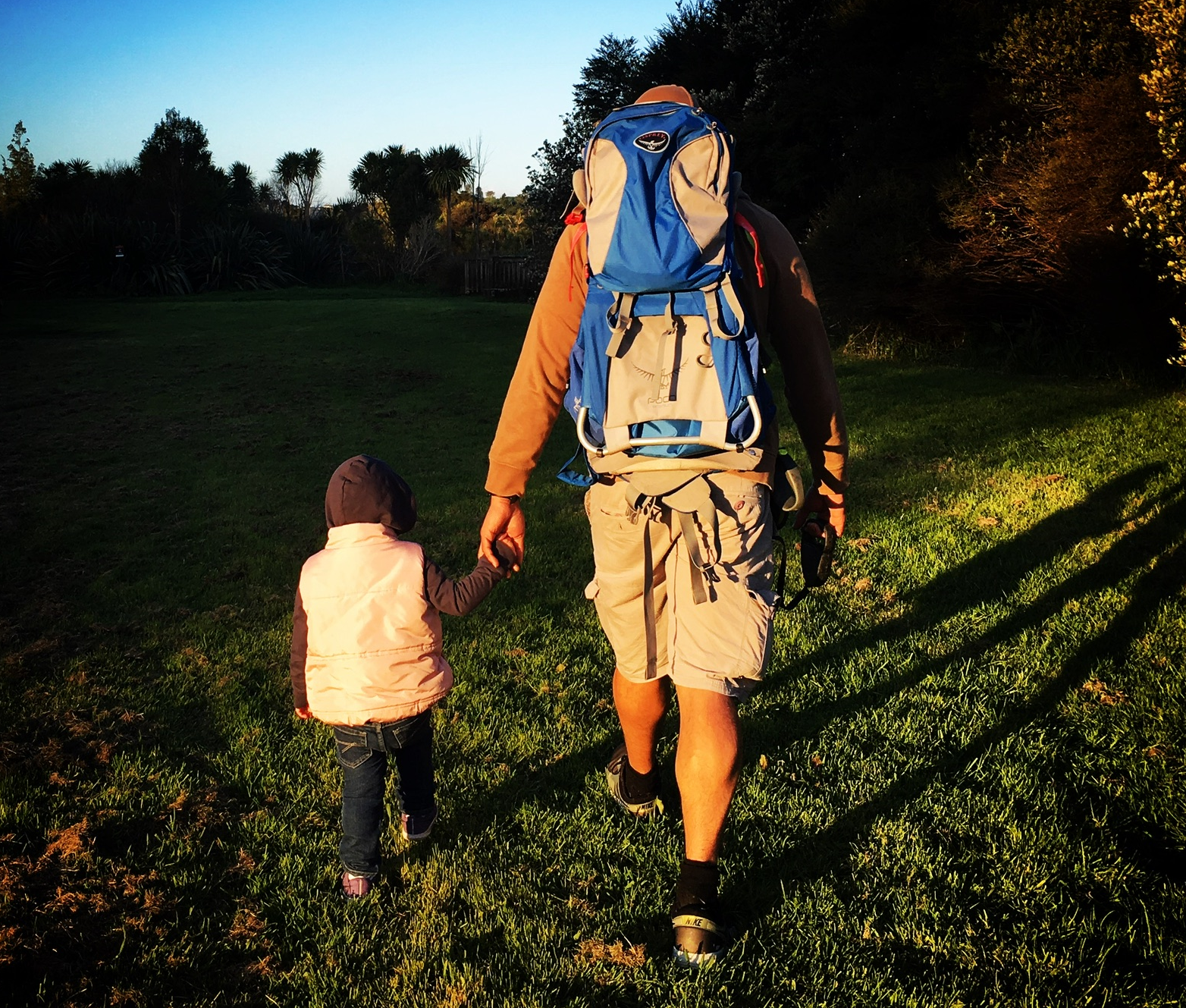 NZSAS Lance Corporal Nik Kahotea and daughter, off on an adventure.