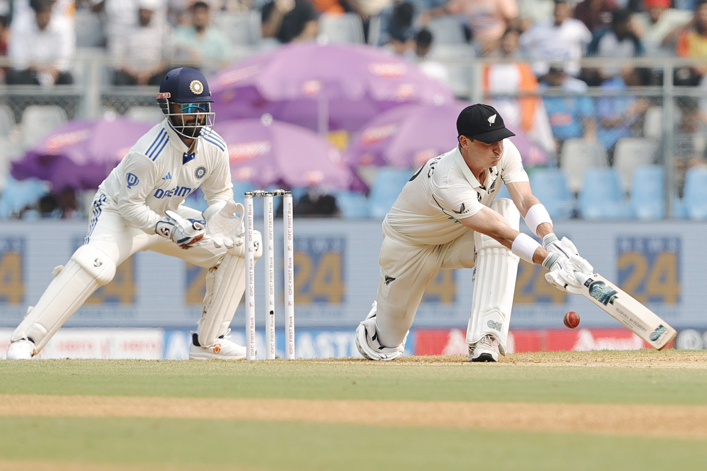 Will Young batting on day one of the third test. Photo / Photosport