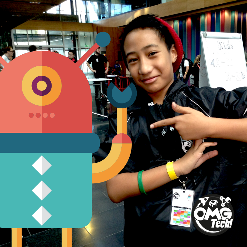 A student at an OMG Tech 'Tech Rangers' event. Photo / Facebook