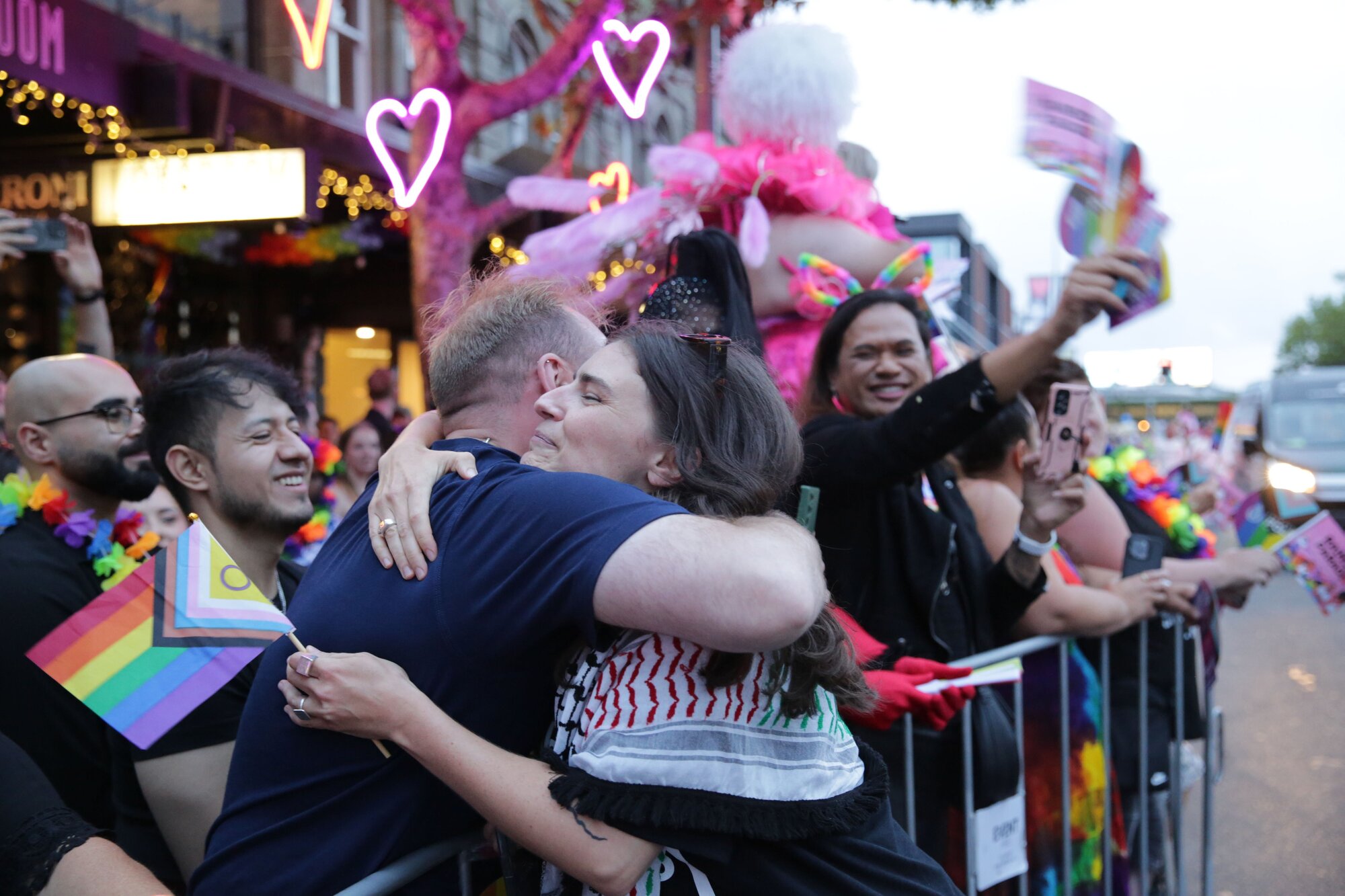 Chloe Swarbrick at the Auckland Rainbow Parade on Ponsonby Rd. Photo /  Sylvie Whinray