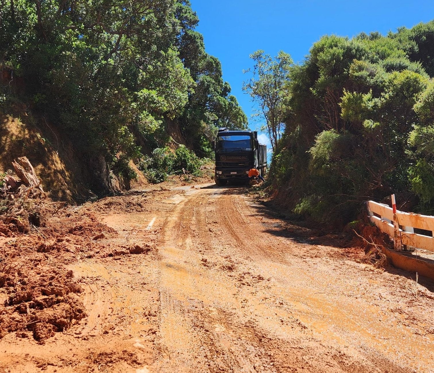 Numerous local roads are still closed from slips and flooding, including Rāwhiti Rd.