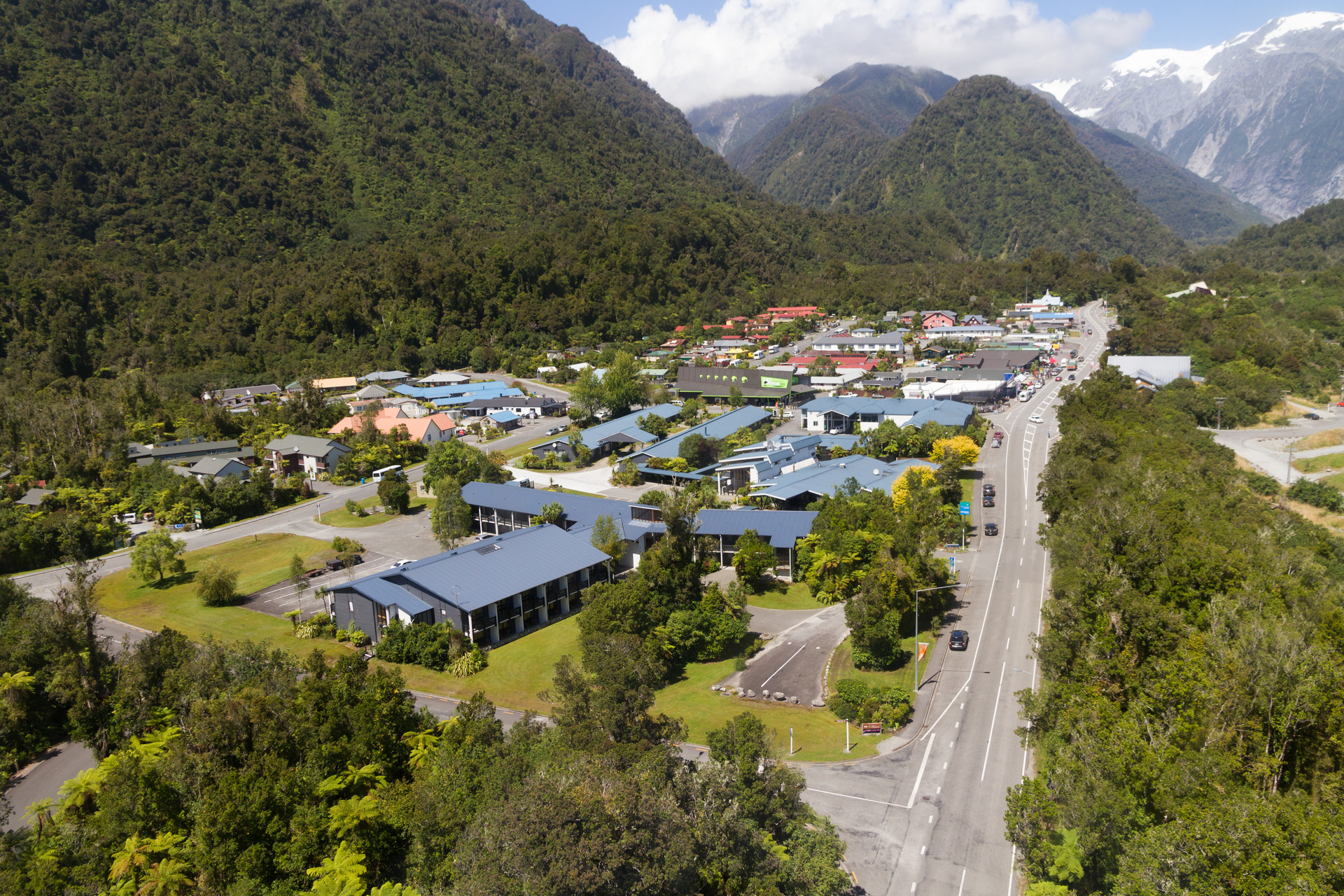 Travel on electric buses from cities to some regional destinations such as Franz Josef is not yet feasible, InterCity's Sam Peate says. Photo / Supplied
