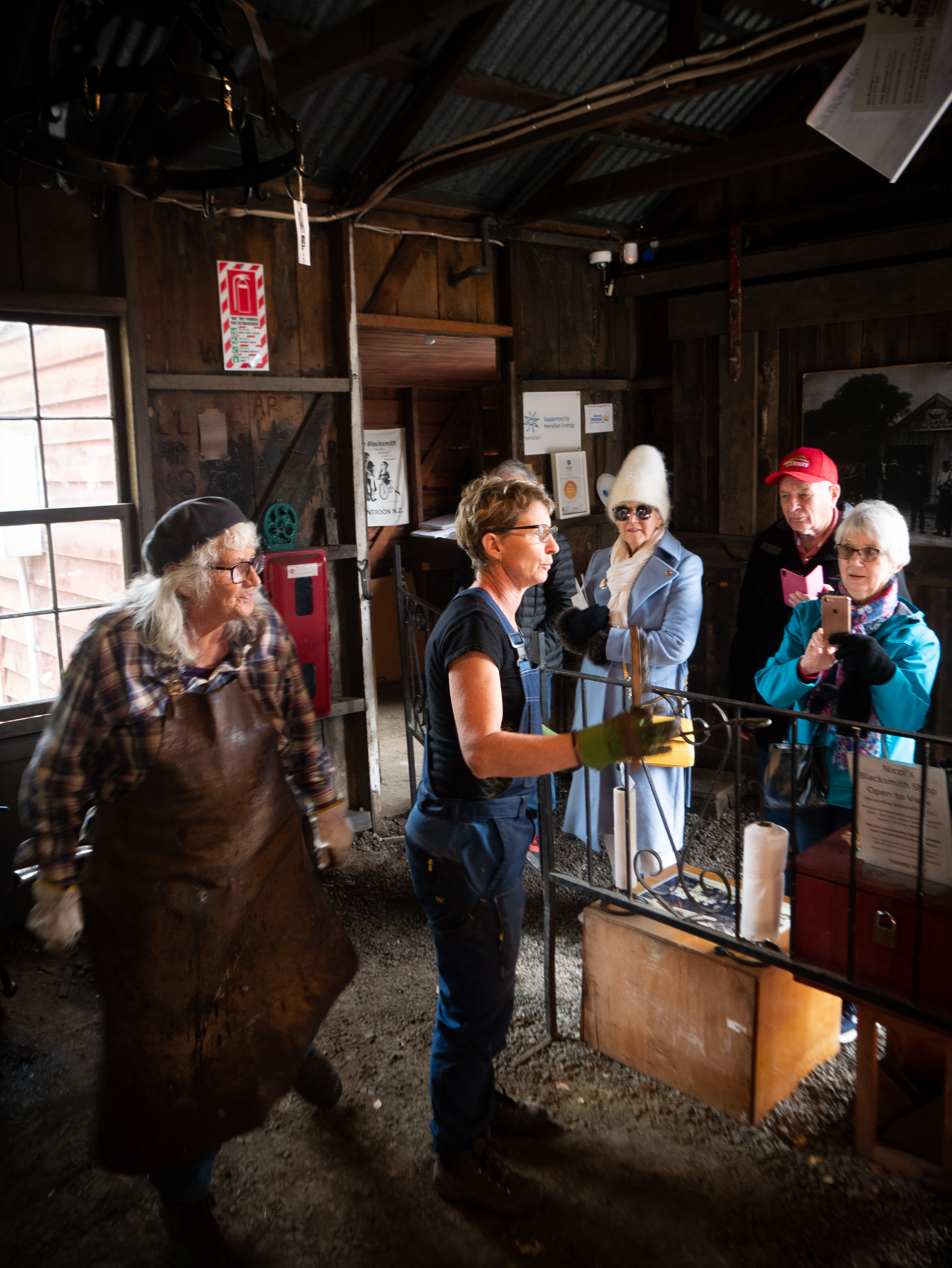 Demonstrations at Nicol's Blacksmith Shop, Duntroon. Photo / Thomas Bywater