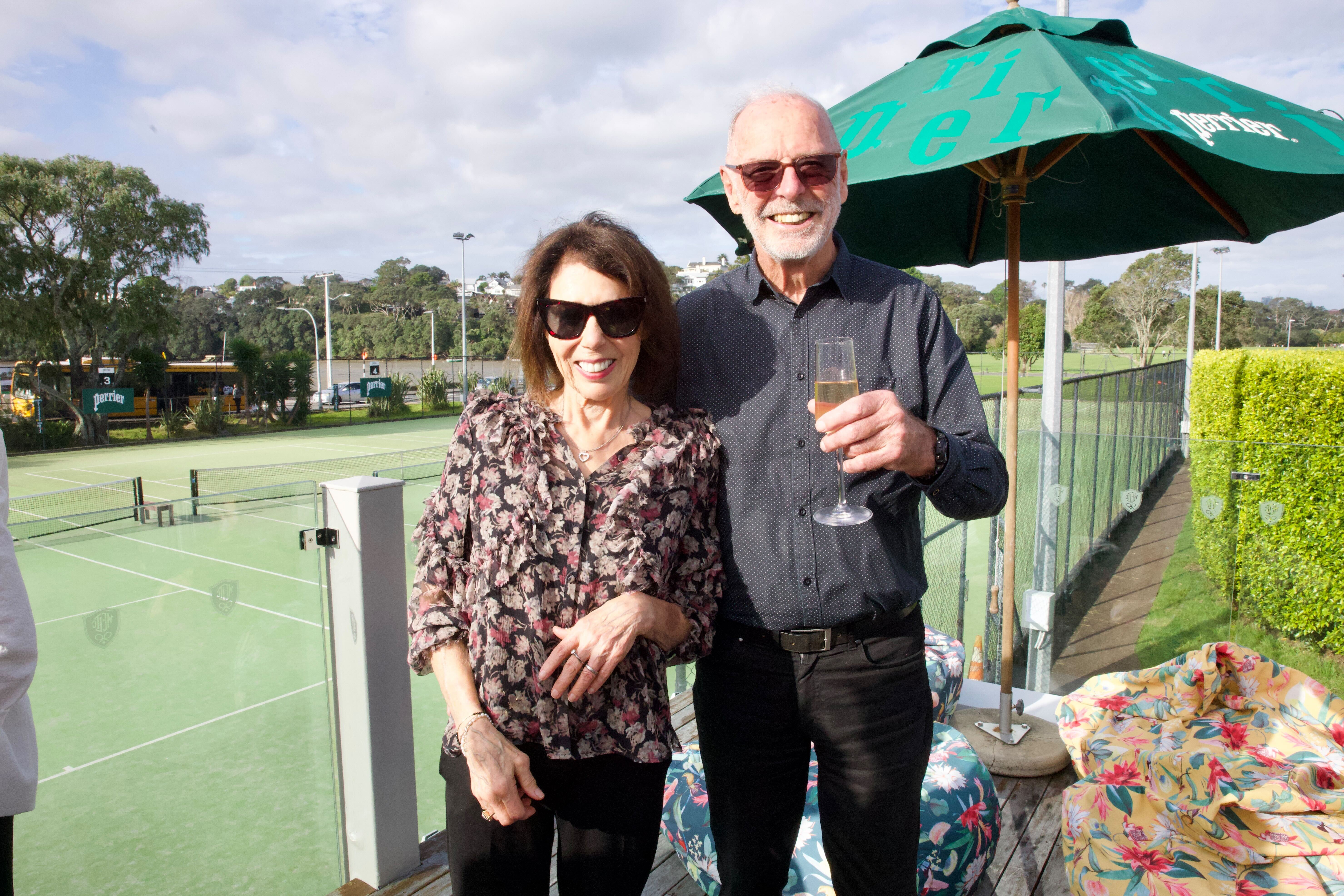 Wayne Brown at his celebration event with wife Toni at the Westend Tennis Club after being re-elected as Auckland's new mayor. Photo / Jason Dorday