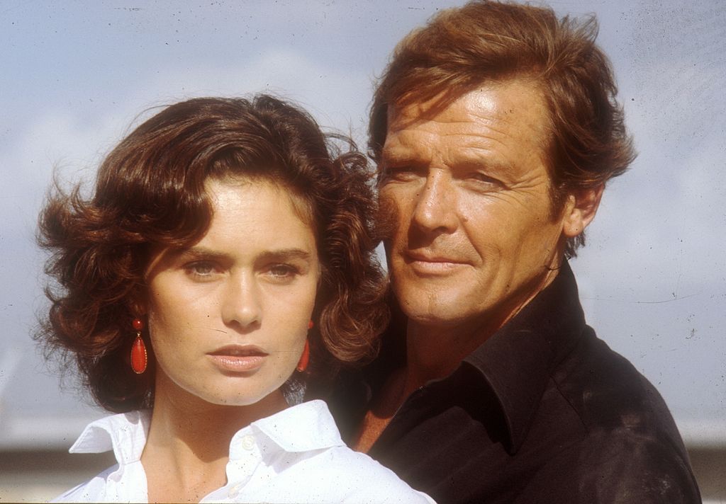 Corinne Dufour and Roger Moore starred together in Moonraker. Photo / Getty Images