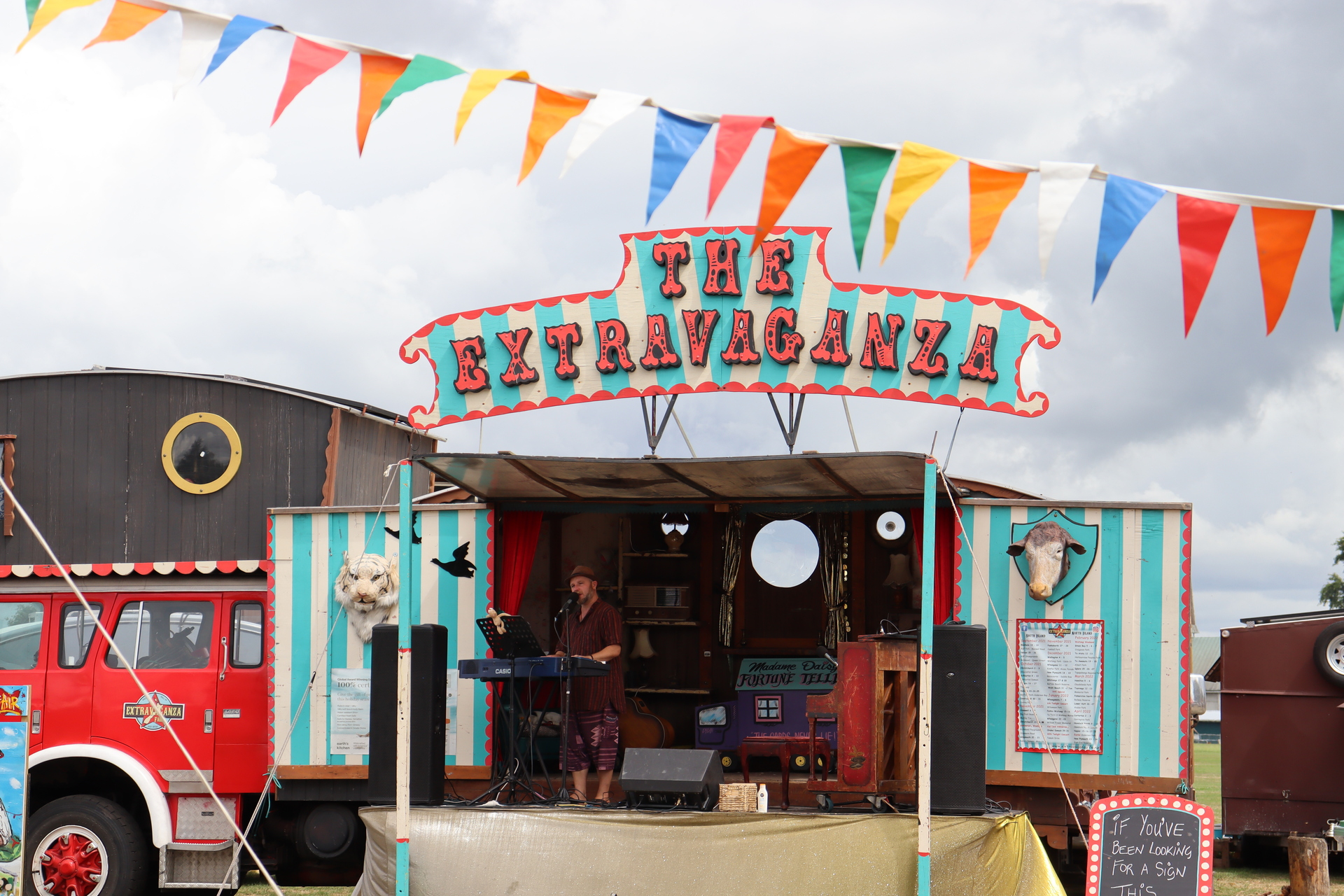 The main stage at The Extravaganza Fair. Photo / Kate
