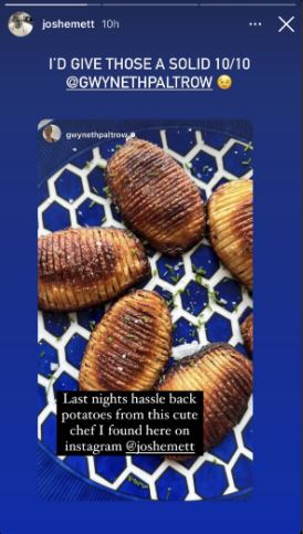 Josh Emett woke up to a pleasant surprise on Instagram on Sunday morning: a shout-out from Gwyneth Paltrow. Photo / Instagram