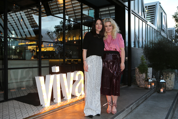 Madeleine and Jessica presenting their collection with Viva at Odettes in 2016. Photo / Norrie Montgomery