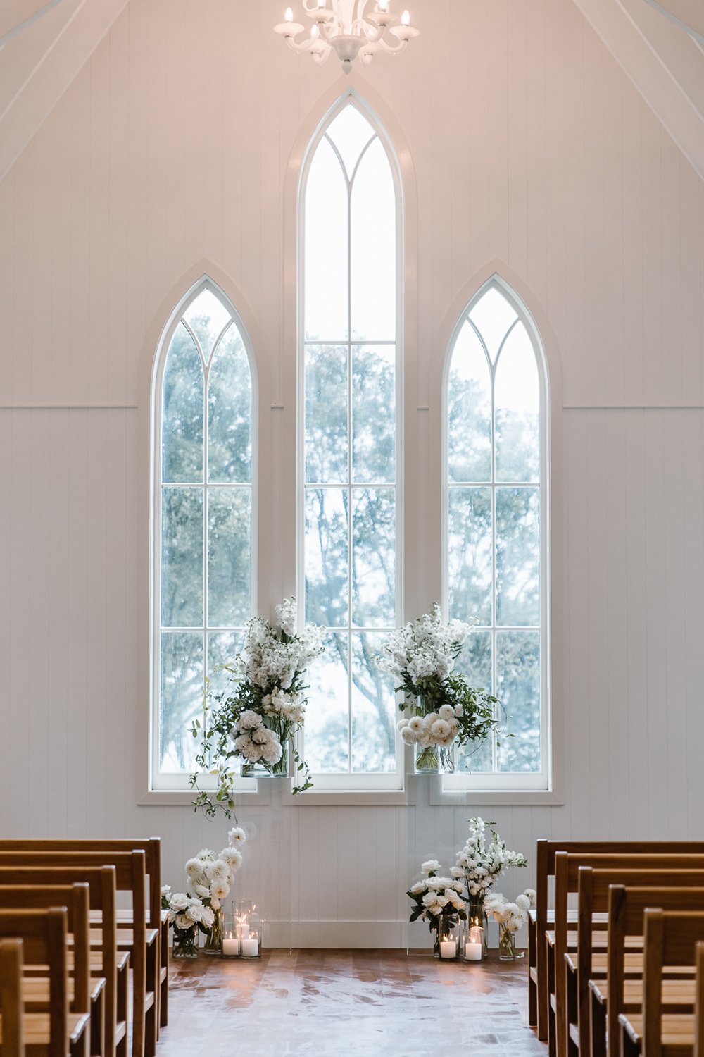 Inside the chapel at Man O’ War on Waiheke Island. Photo / Frank and Peggy