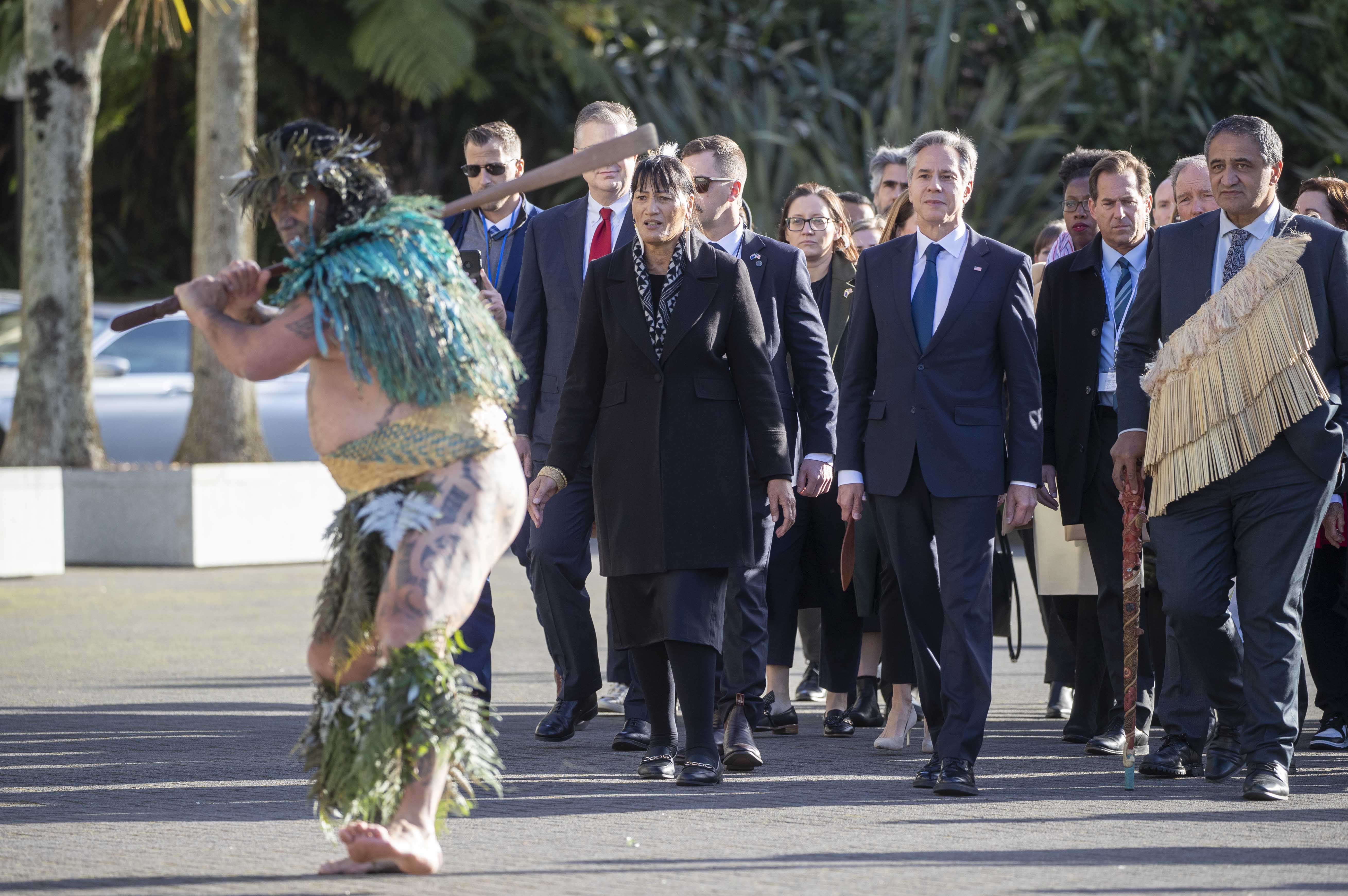 US Secretary of State Antony Blinken at a Pōwhiri at Parliament. Photo / Mark Mitchell