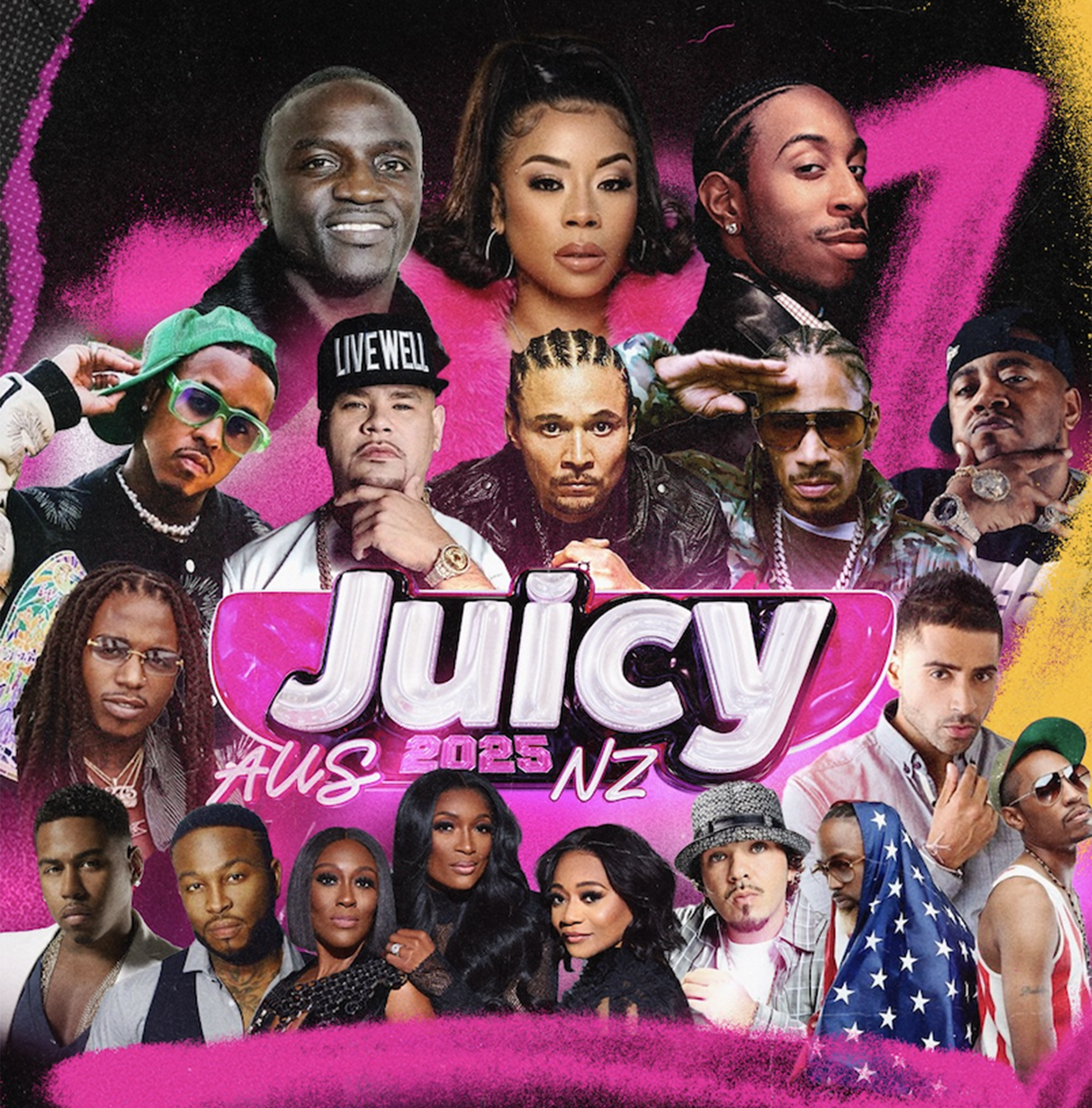 The previously announced Juicy Fest 2025 line up.