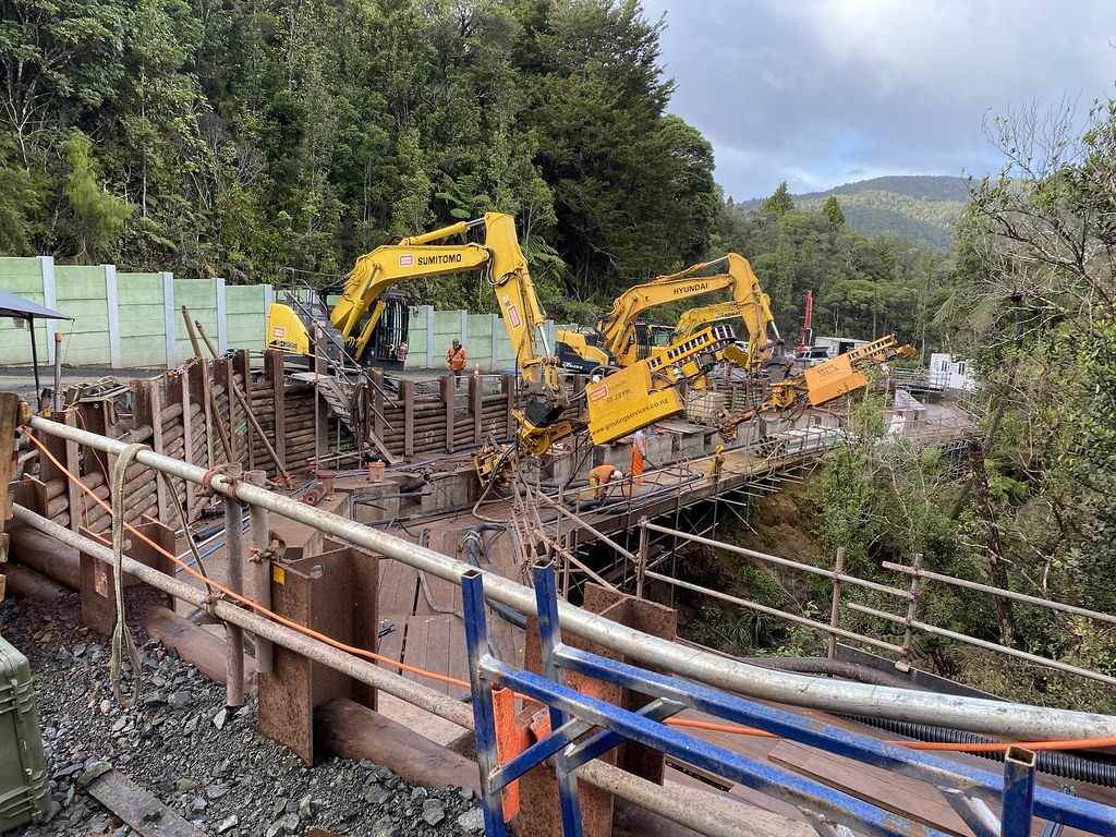 Anchors being installed on the $160 million State Highway One, Mangamuka, repair job, which should be finished by Christmas