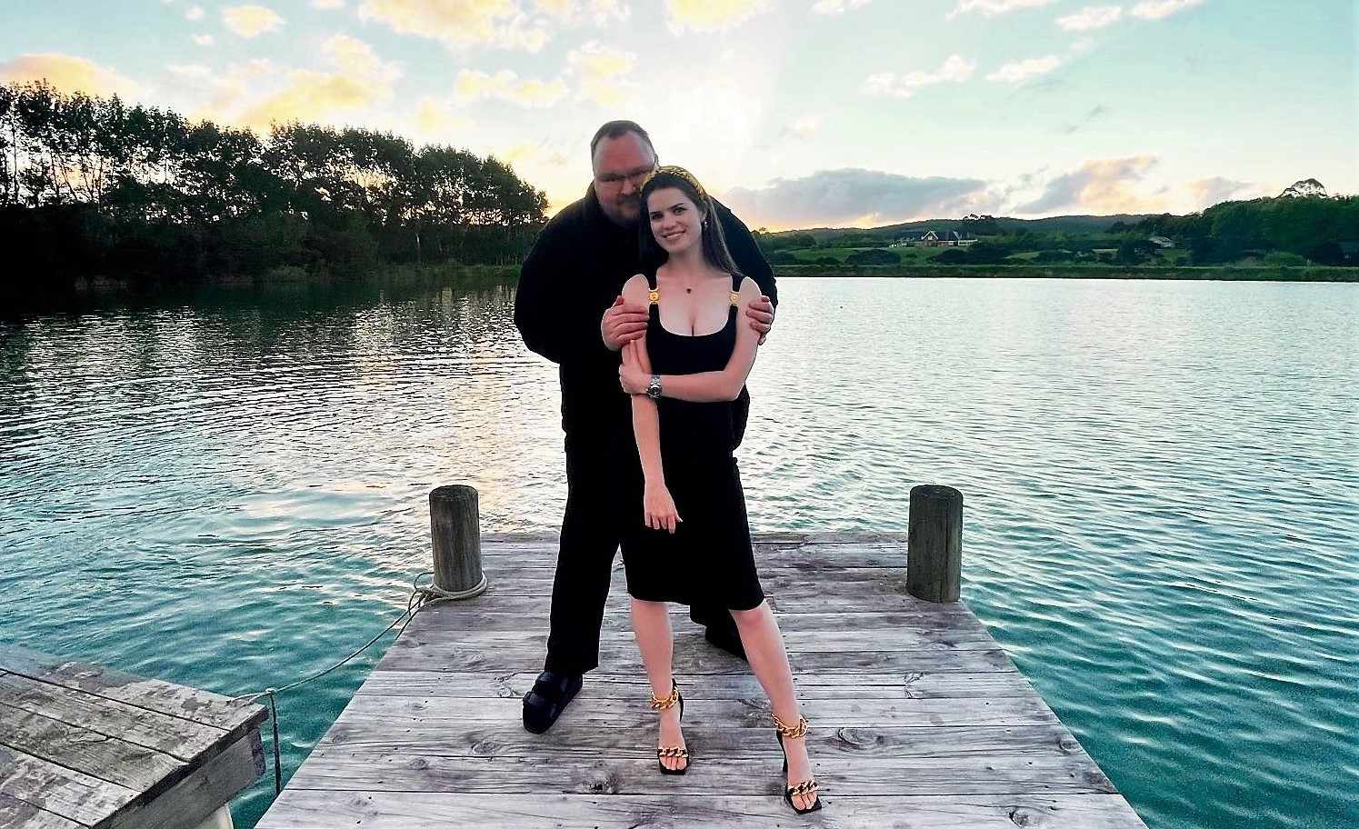 Kim and Liz Dotcom at their home near Queenstown. Photo / Supplied