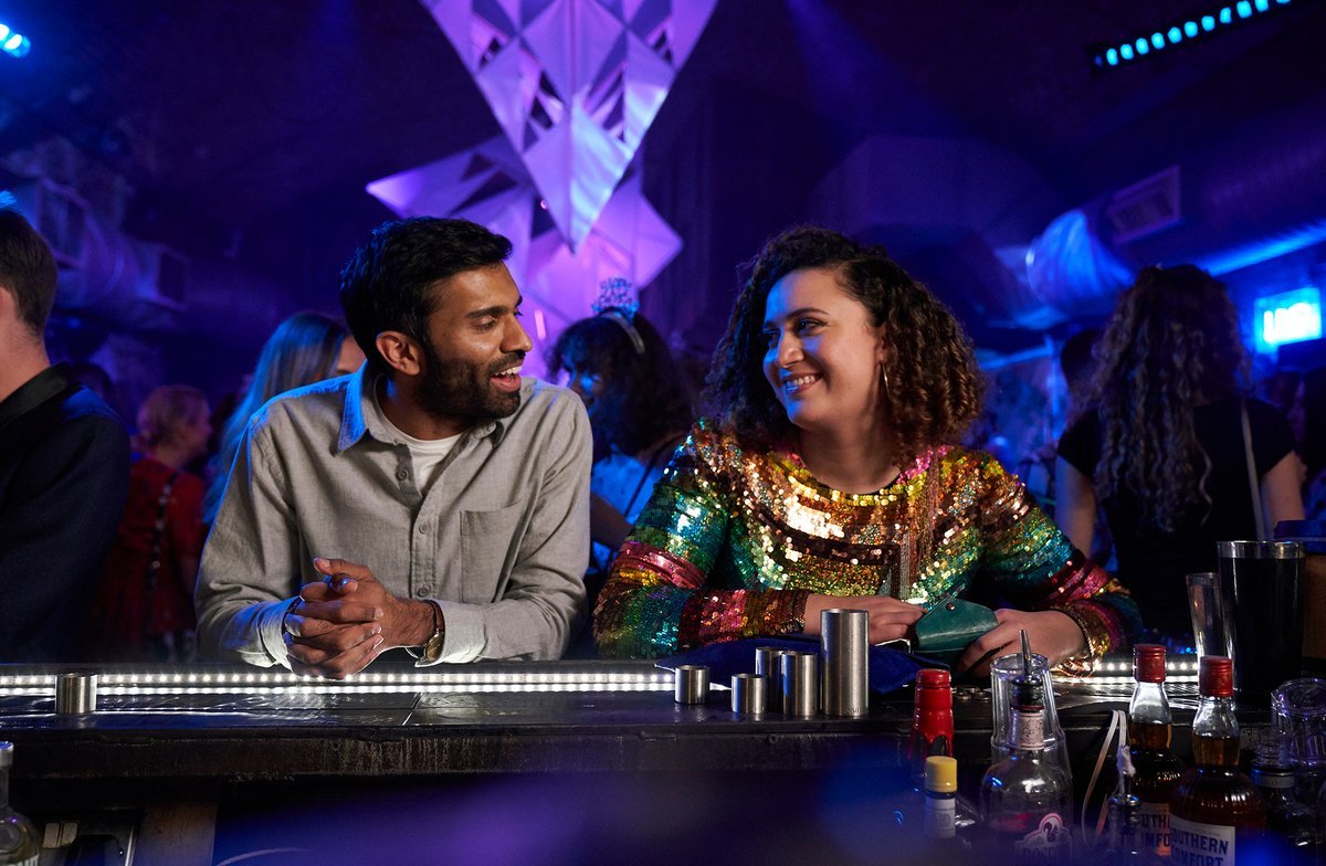 Nikesh Patel and Rose Matafeo in a scene from Starstruck. Photo / BBC