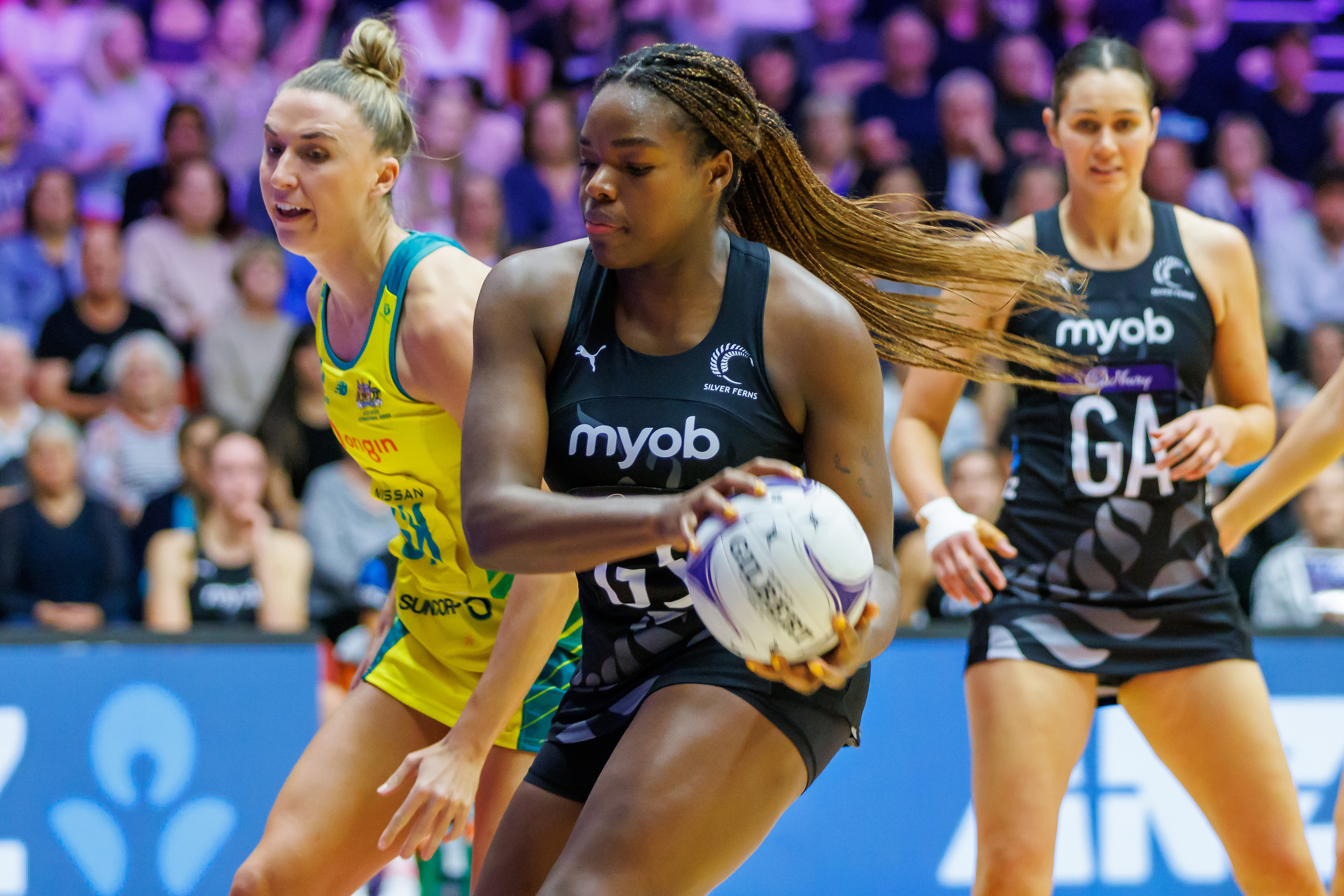 Silver Ferns shooter Grace Nweke in action against Australia. Photo / Photosport