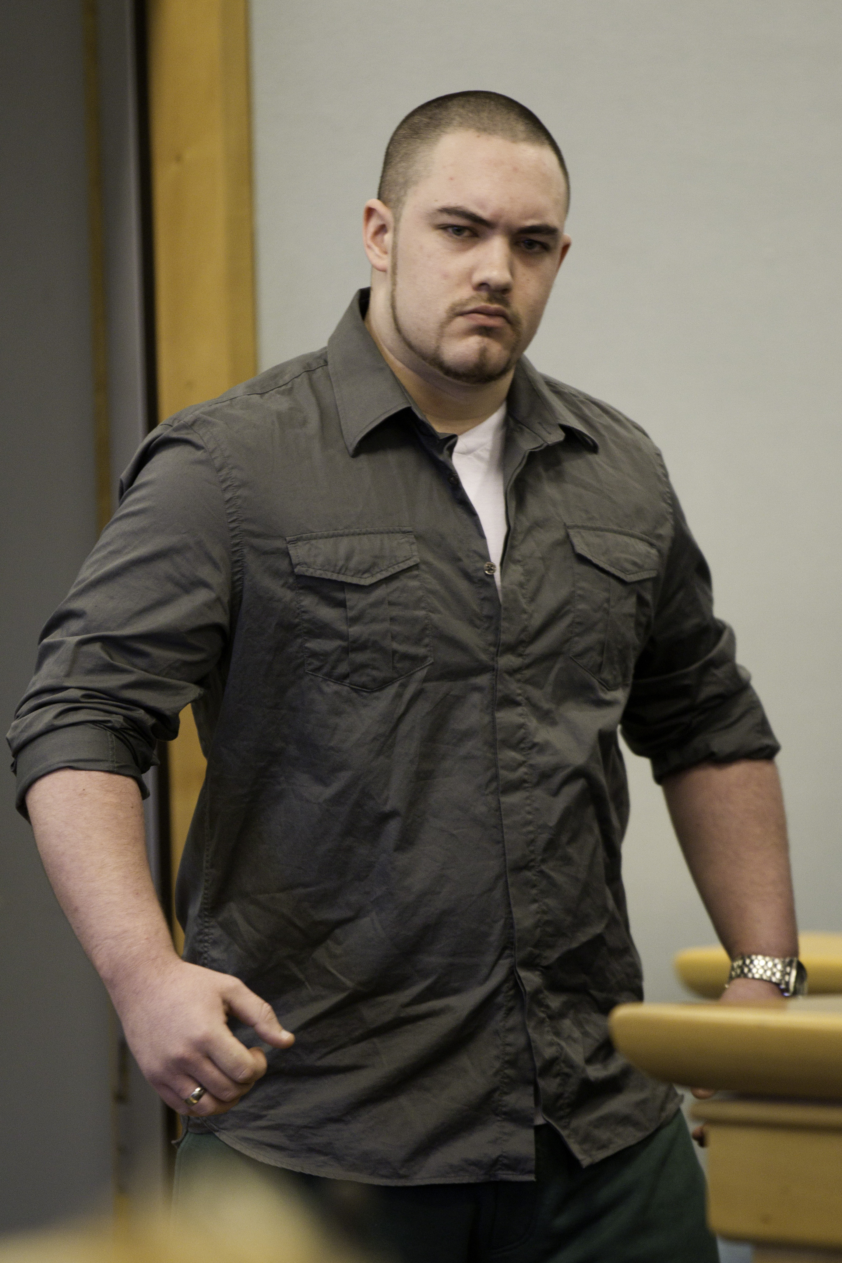 Nathan Boulter hid under a bed before attacking his former girlfriend and her boyfriend. He then dragged her through rough terrain on Great Barrier Island, threatening to kill her and himself. Photo / Richard Robinson