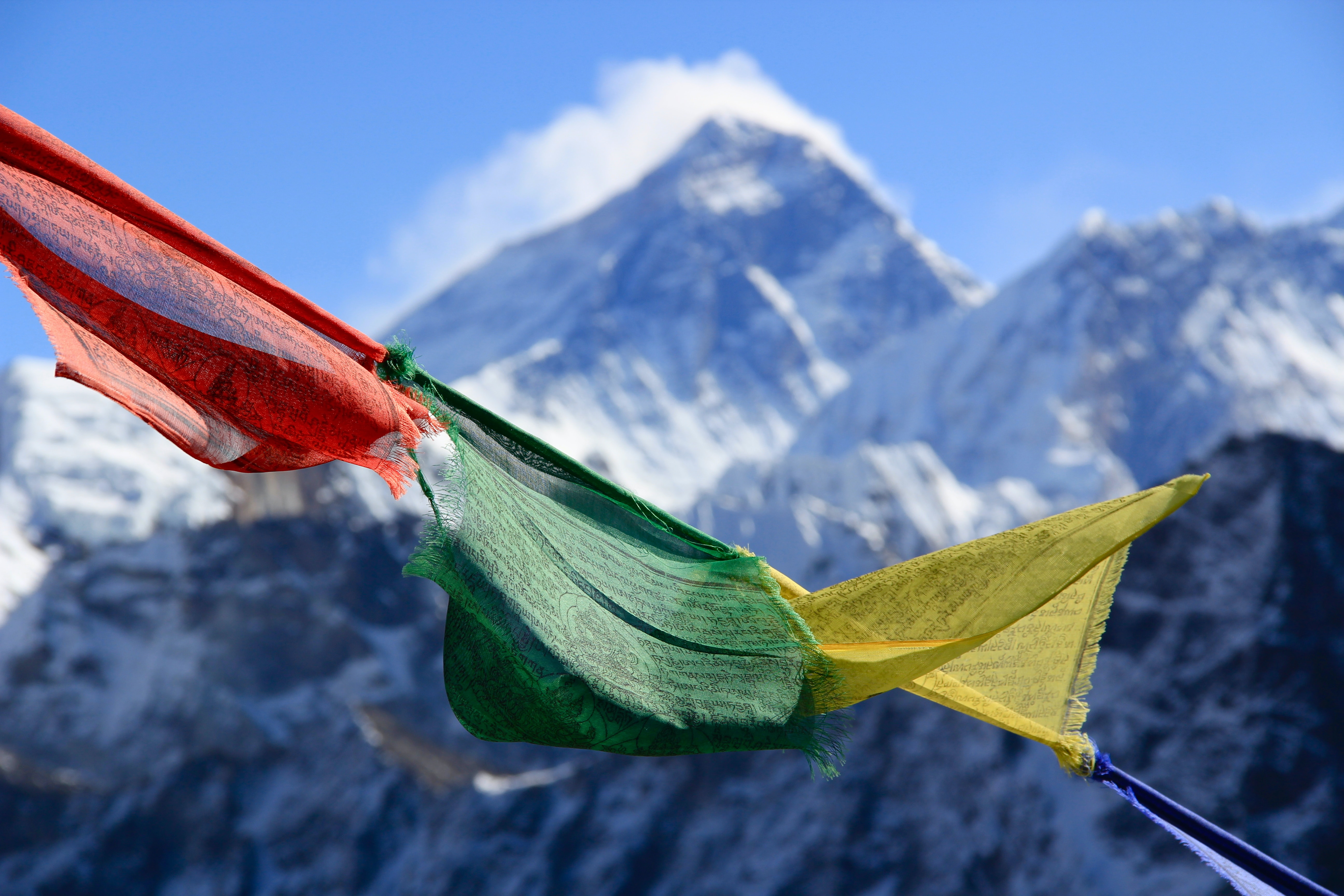 Prayer flags on the way to Mt Everest. Photo / Kalle Kortelainen, Unsplash