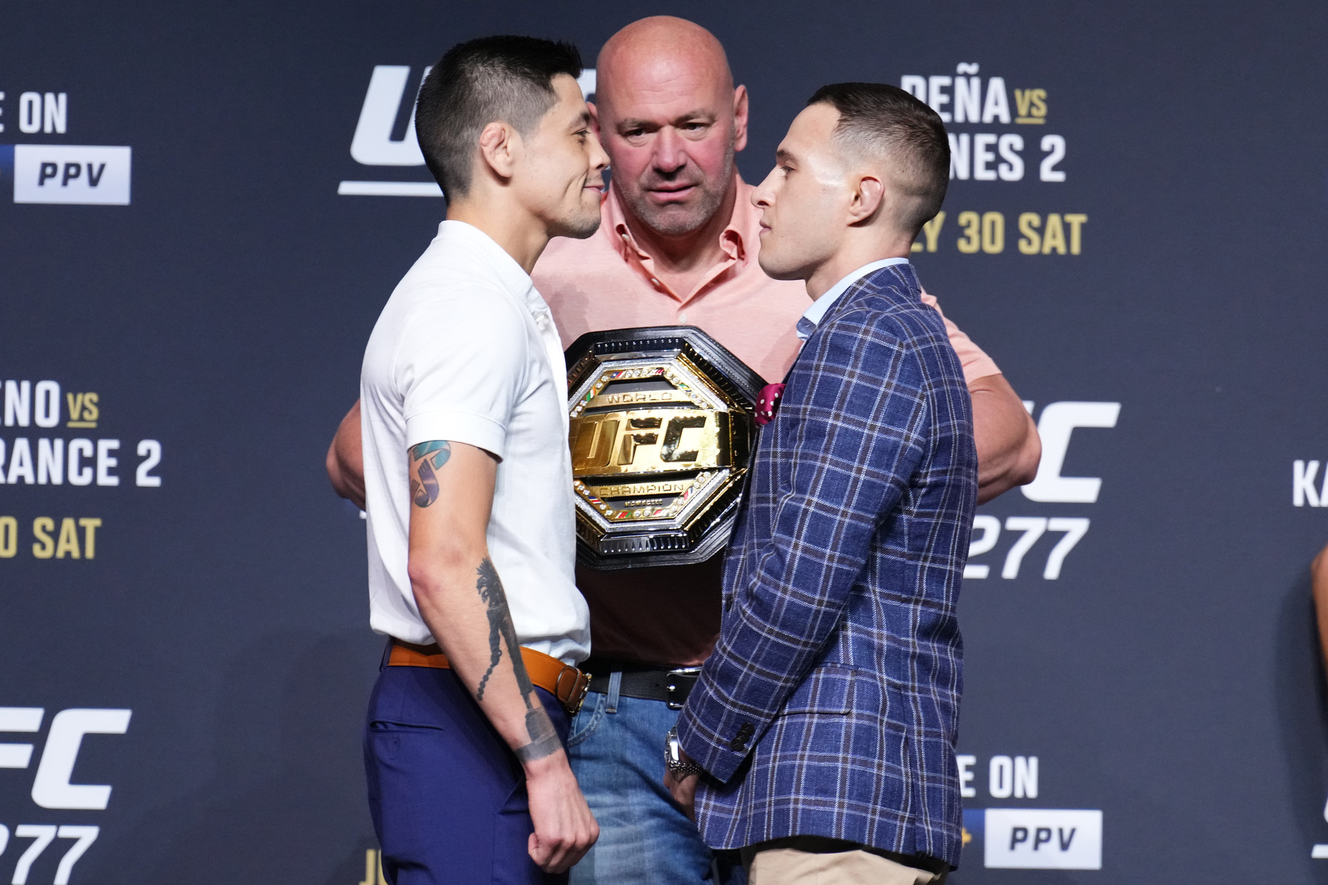 Kai Kara-France fought for the interim UFC flyweight championship in 2022. Photo / Josh Hedges, Zuffa LLC