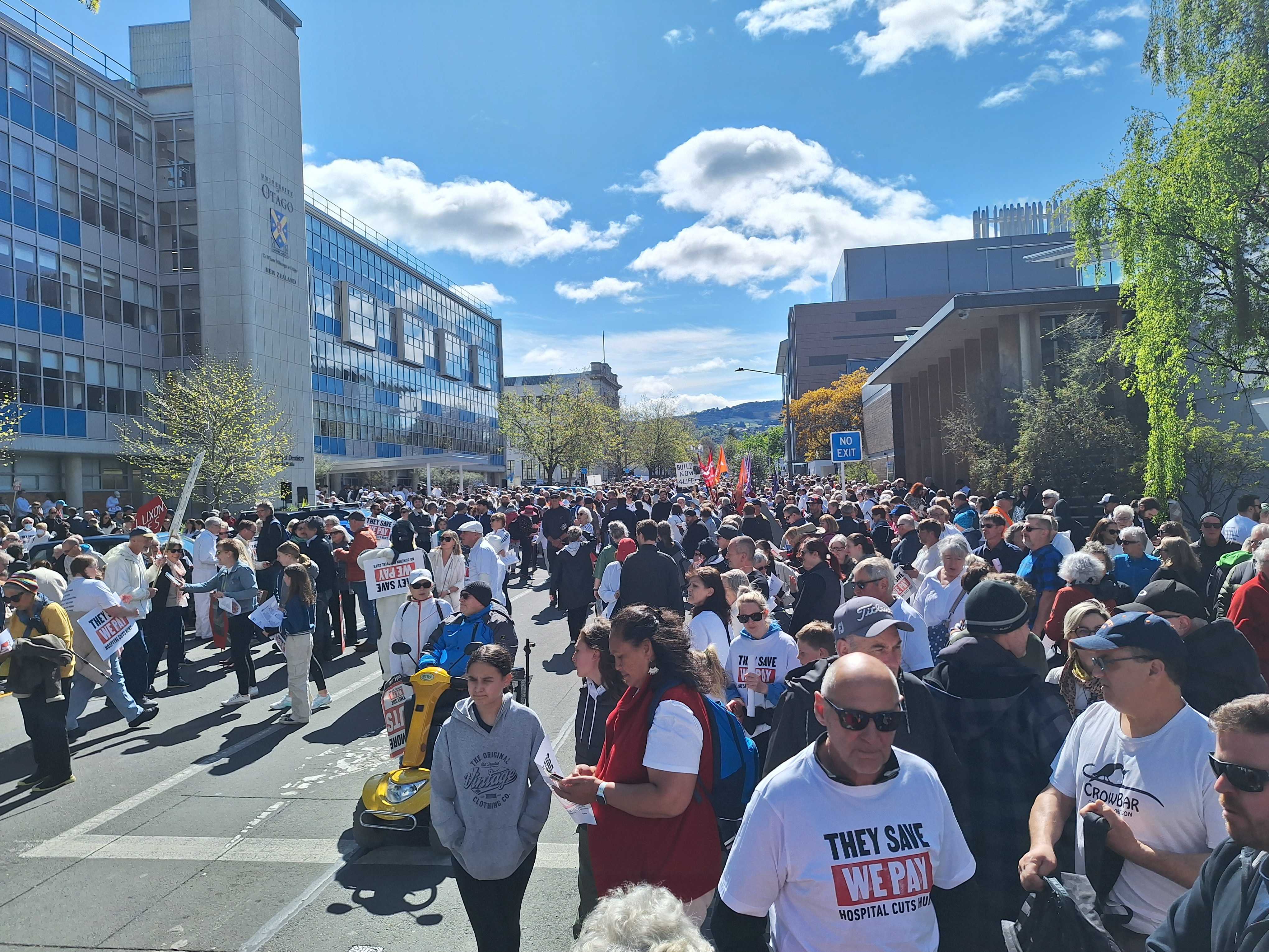 Thousands joined the protest. Photo / Ben Tomsett