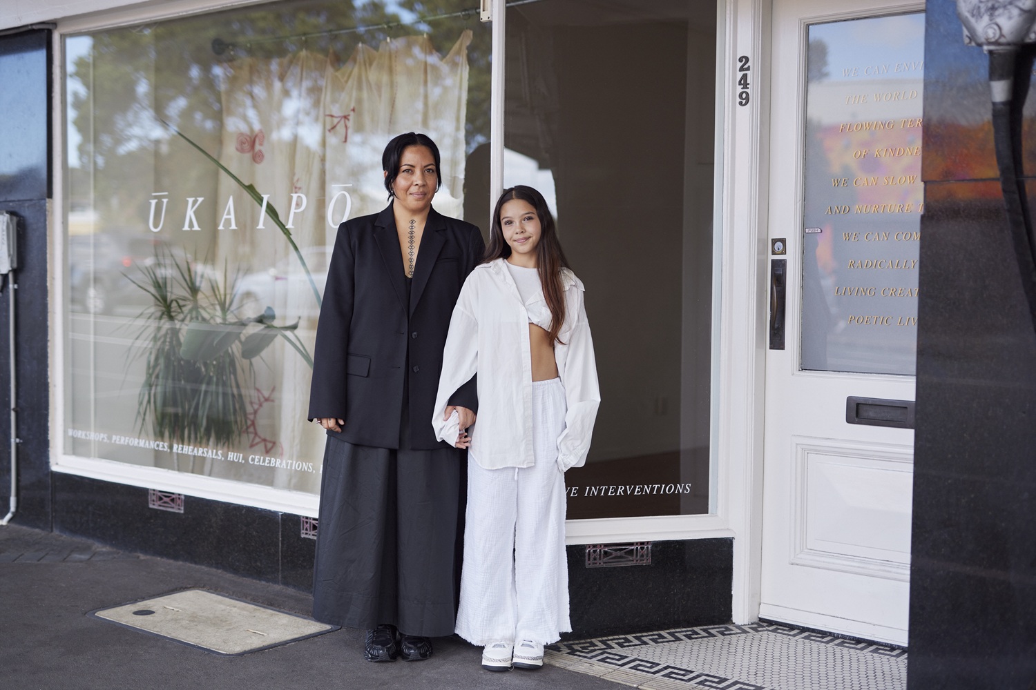 Mother and daughter artist collaborators Cat Ruka and Lucia Davison of Ūkaipō. Photo / Ralph Brown