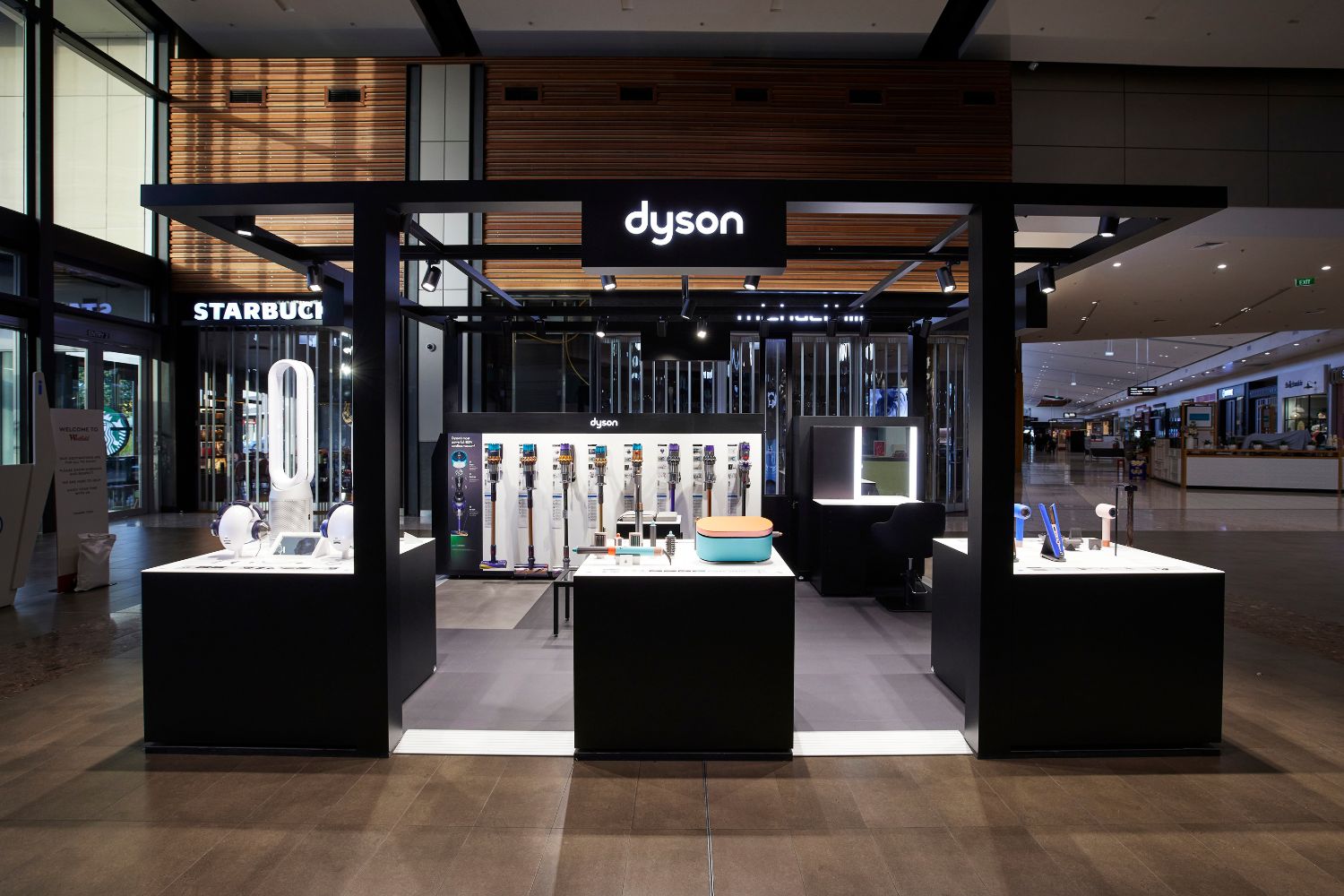 The newly opened Dyson Demo pop-up sits proudly outside Michael Hill Jeweller inside Westfield Albany.