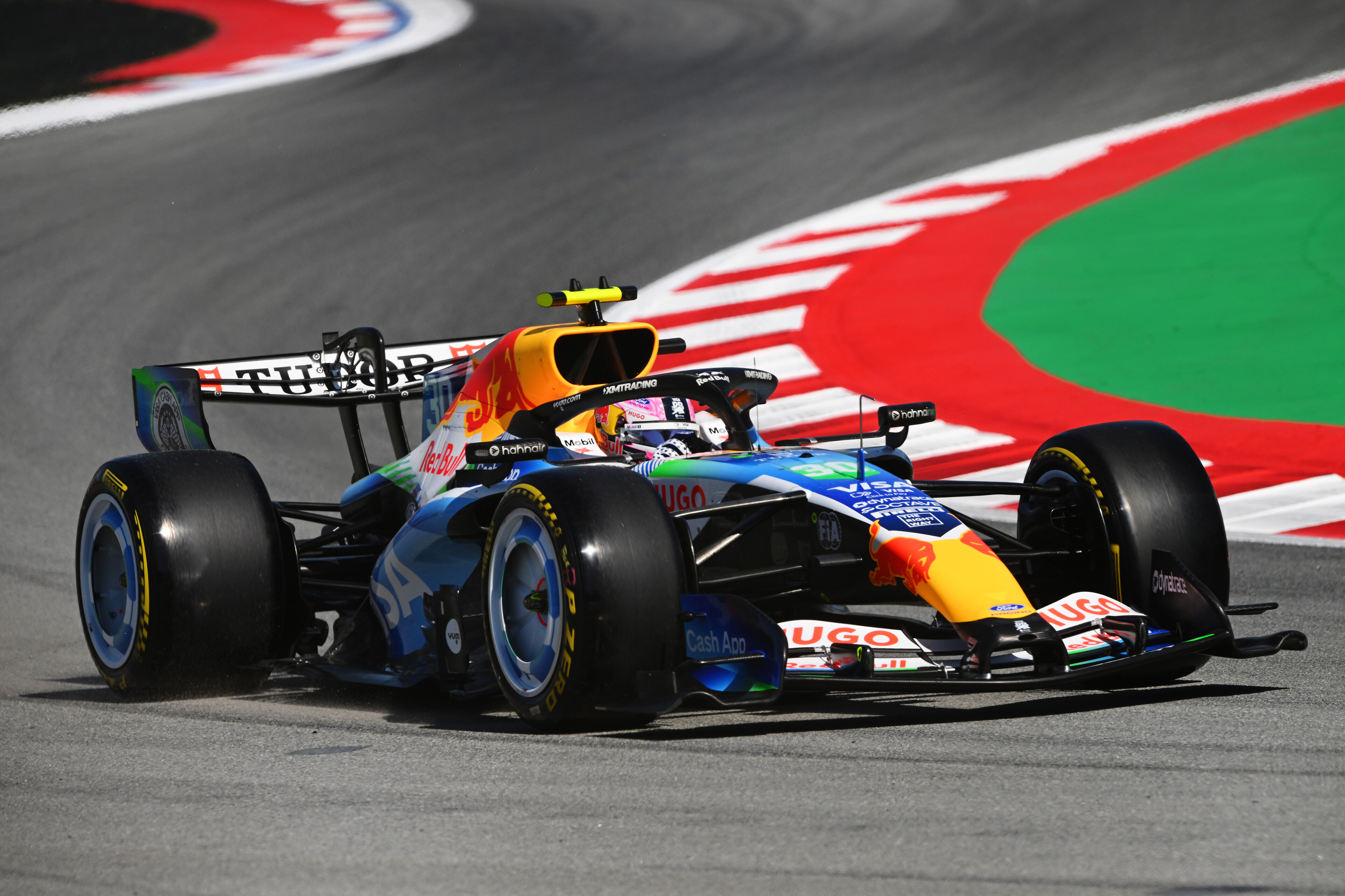 Liam Lawson at the Barcelona-Catalunya Grand Prix. Photo / Red Bull