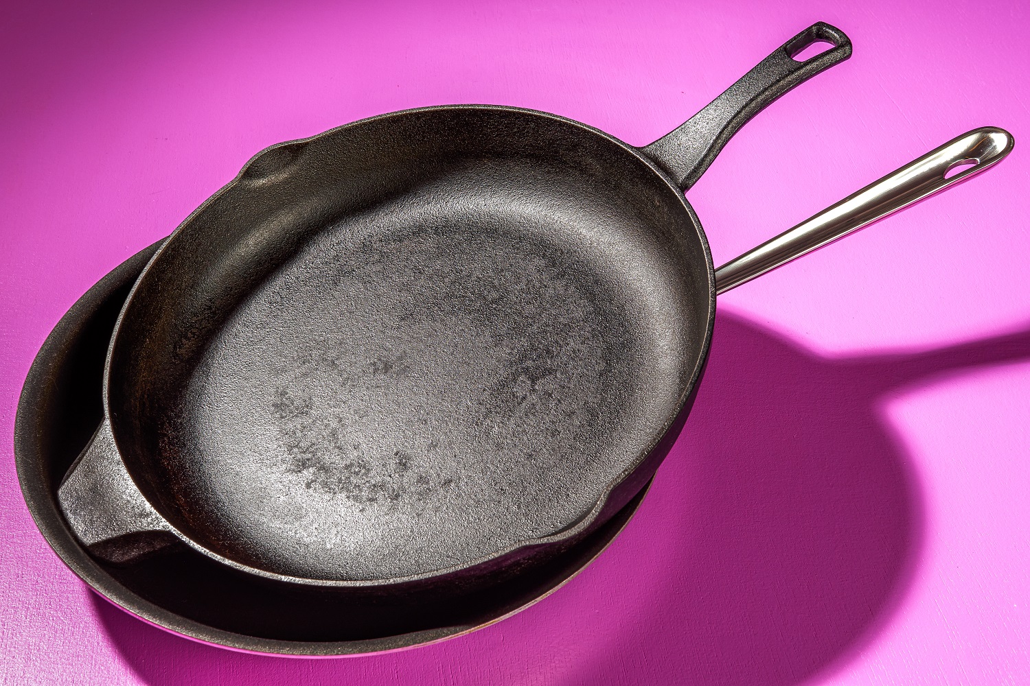 Frying pans are good for searing, sauteing and even cooking pasta. Photo / Washington Post