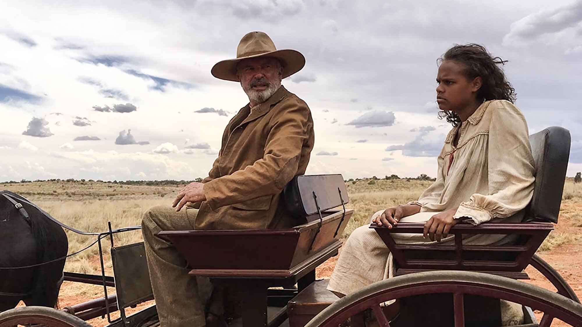 Neill and Natassia Gorey-Furber in Sweet Country, a harsh story set in the Australian Outback that's based on true events.