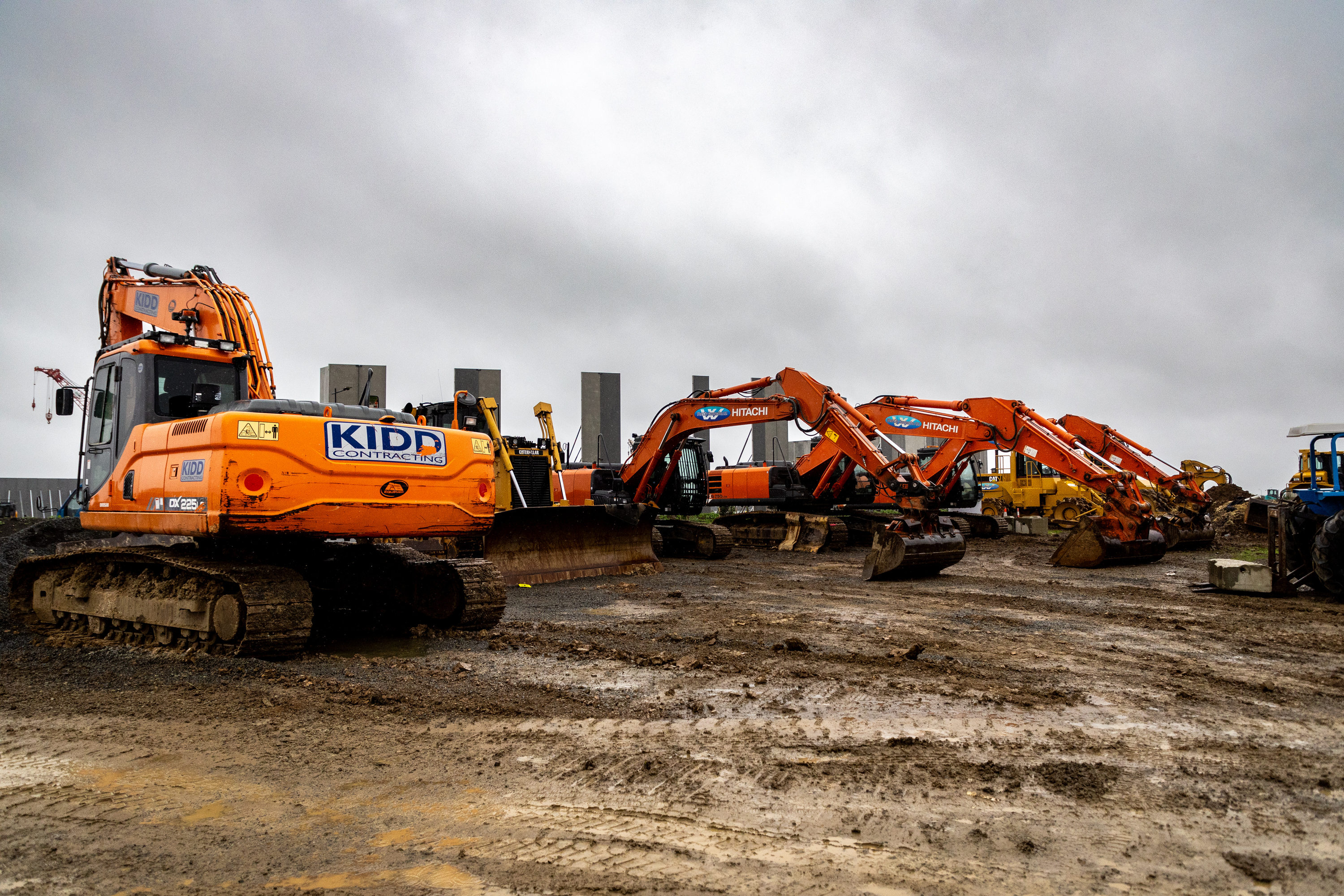 Off Puhinui Rd, James Kirkpatrick Group is developing a huge new industrial park. This shows it last winter. Photo / Michael Craig