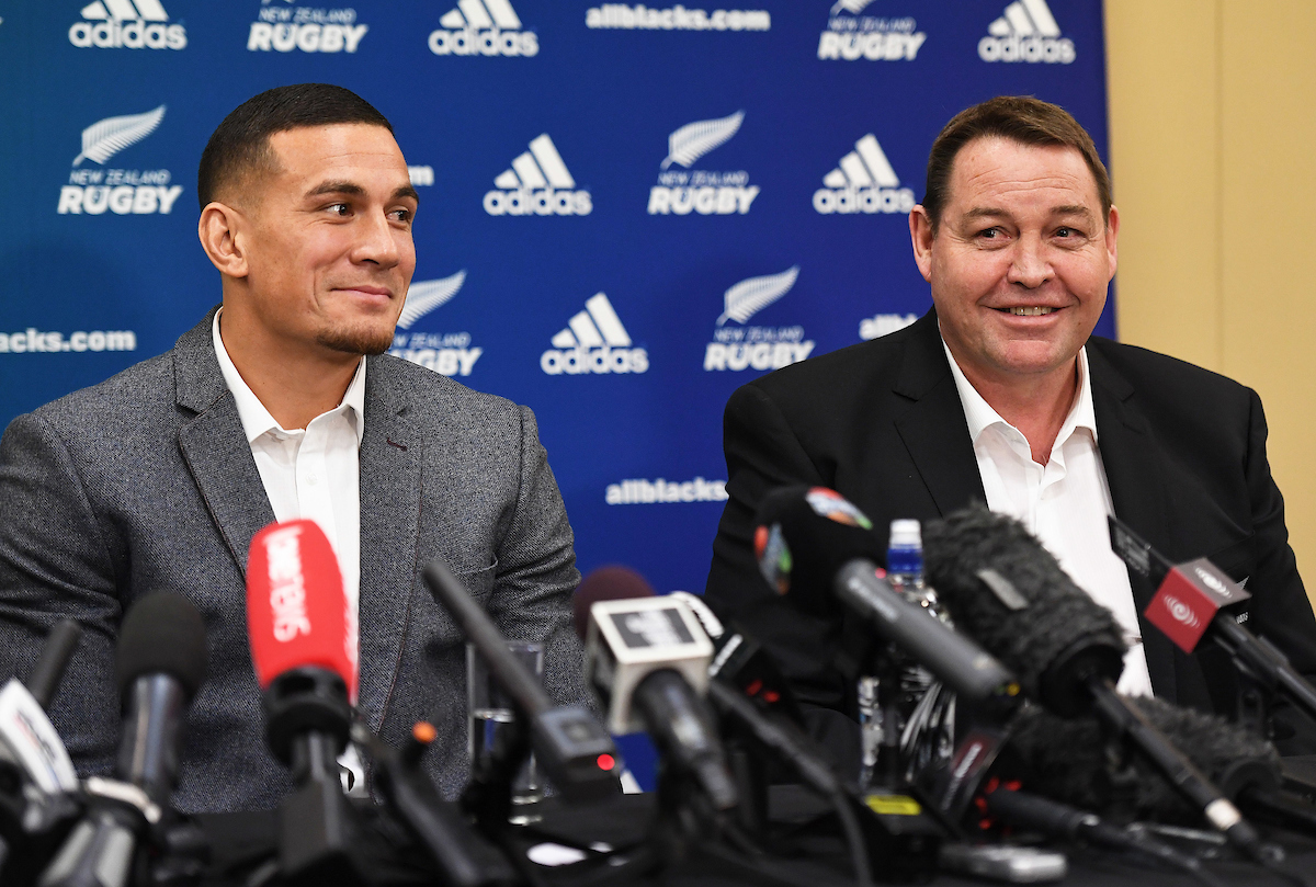 Sonny Bill Williams and Steve Hansen. Photo / Photosport