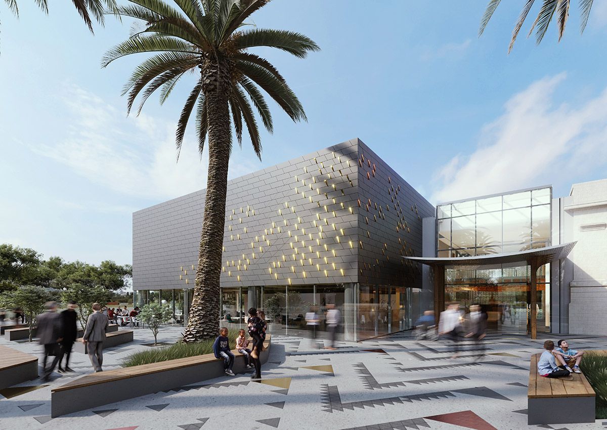 The decision was made to use the failure of Oamaru stone to meet what was needed to try a new co-design approach for the Te Pātaka facade. Photo / Supplied