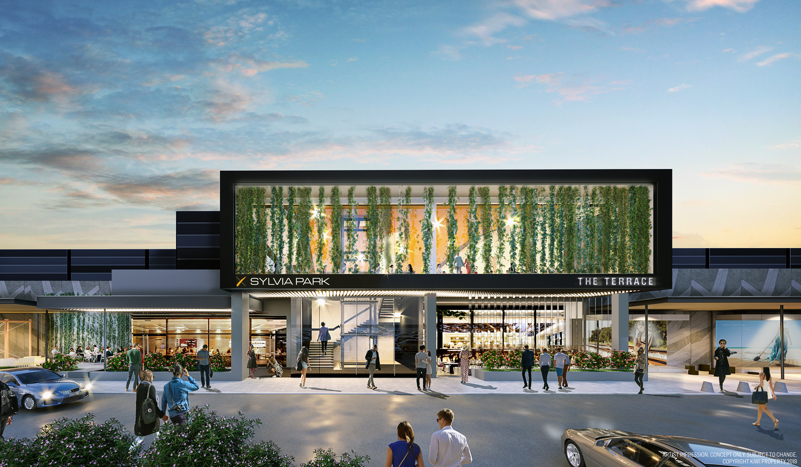 Plans for entry to the Galleria at Sylvia Park.