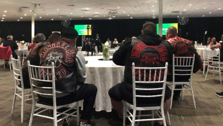 Gang members at the abuse in care inquiry hearing Photo / Te Ao Māori News