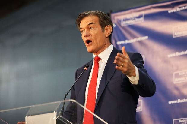 Pennsylvania US Senate candidate Dr Mehmet Oz speaks during a Republican leadership forum. Photo / Getty Images