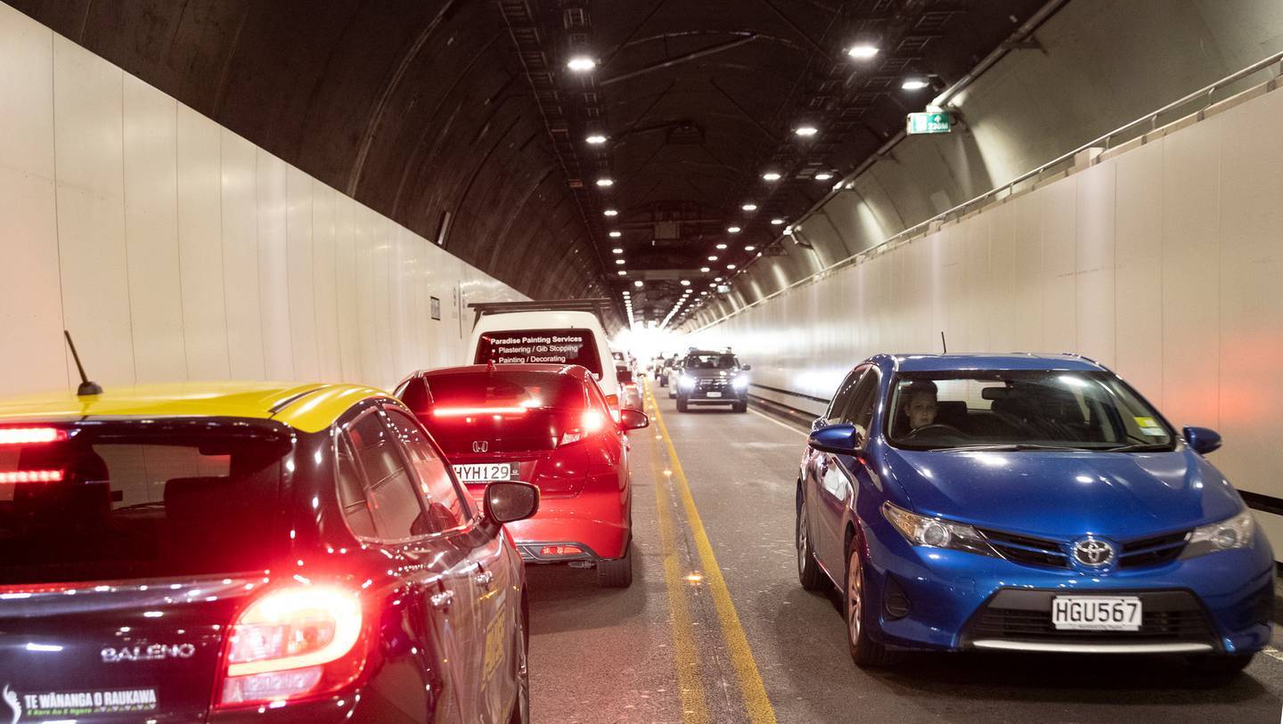 Inside Wellington's Mt Victoria tunnel. Photo / Mark Mitchell