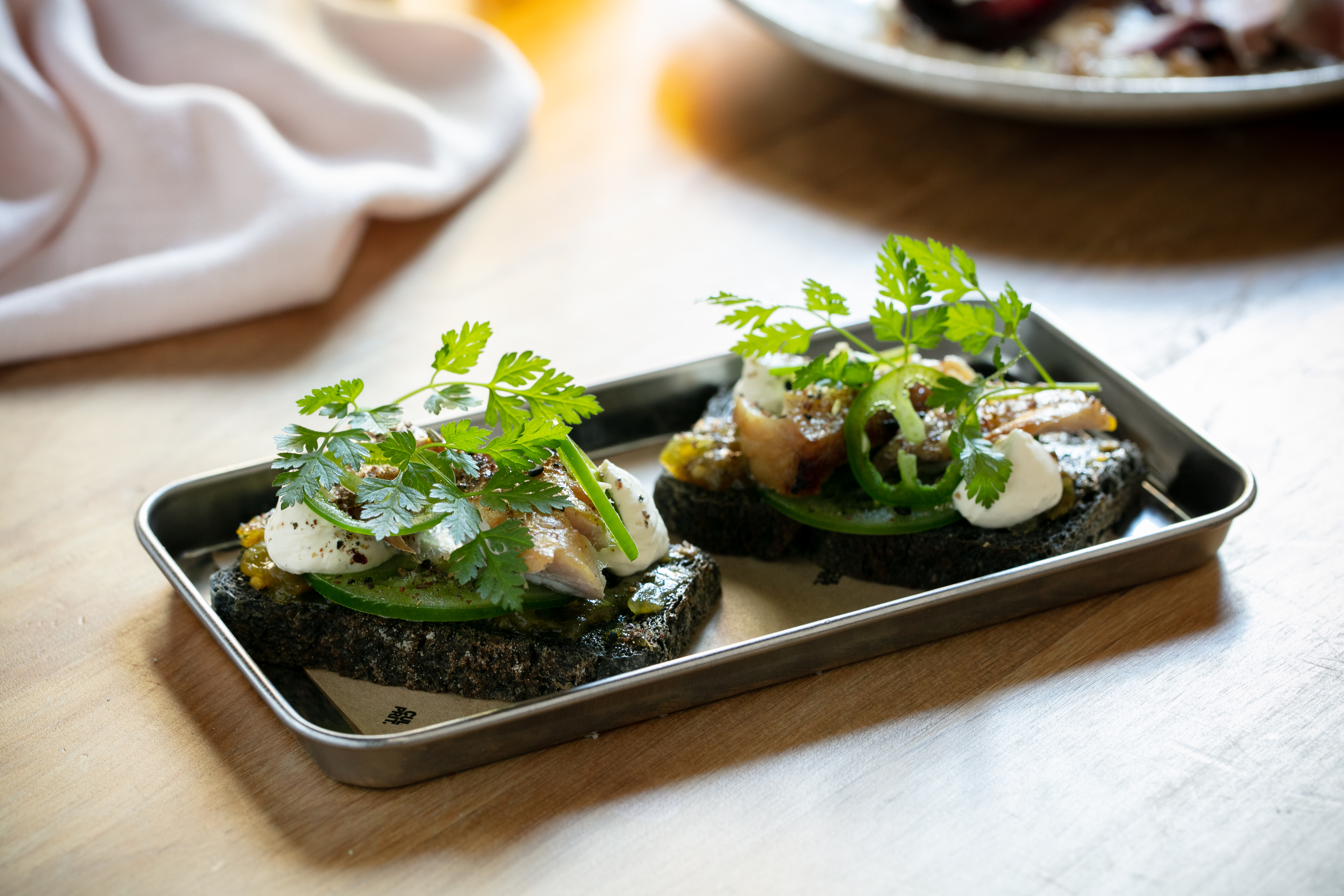 The smoked kahawai toast. Photo / Babiche Martens