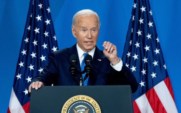 US President Joe Biden has remained behind closed doors this week at his home in Rehoboth Beach, where he is self-isolating after testing positive for Covid. Photo / Bloomberg via Getty Images