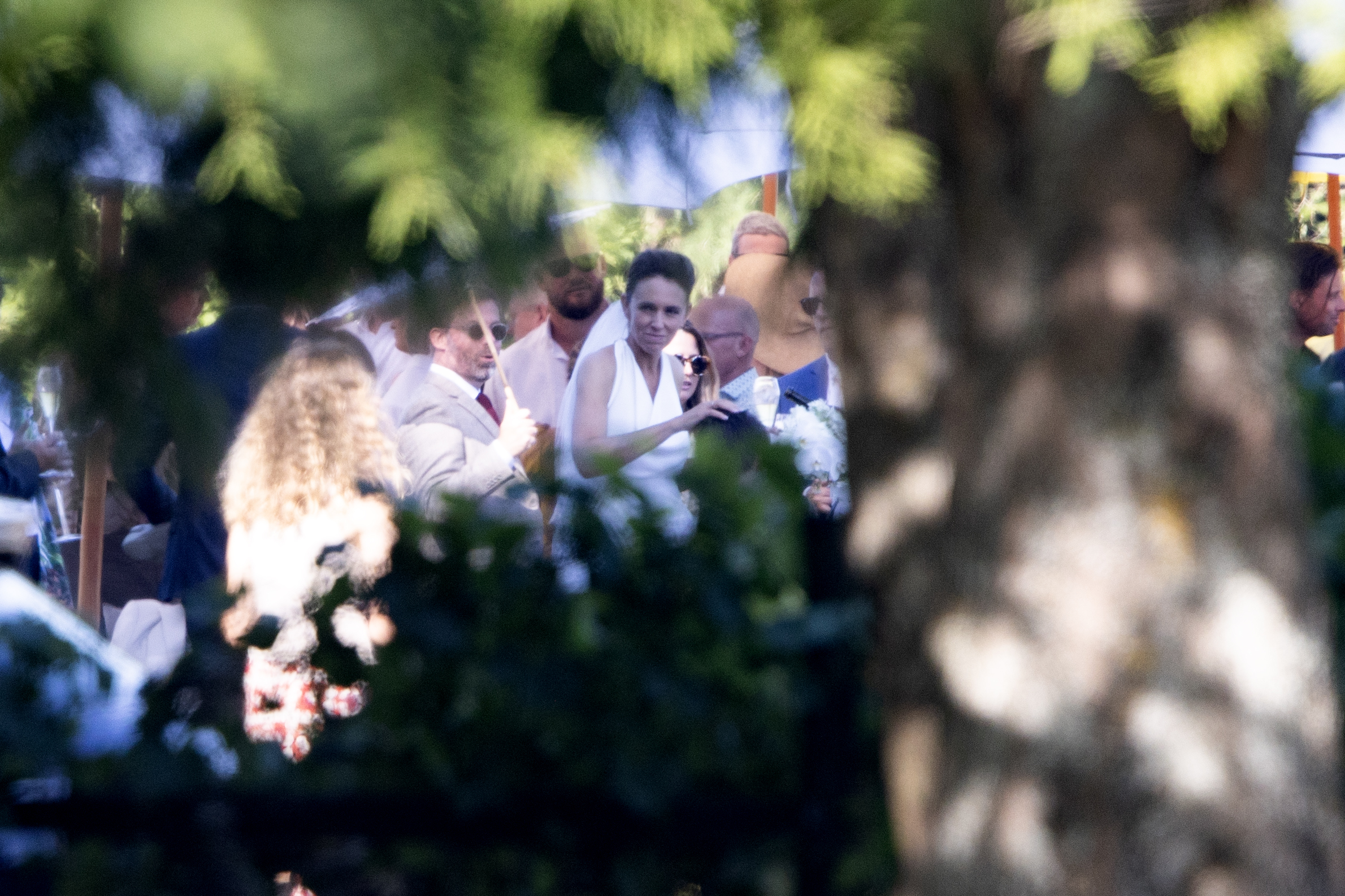 Newly wed Jacinda Ardern at her wedding reception. Photo / George Heard