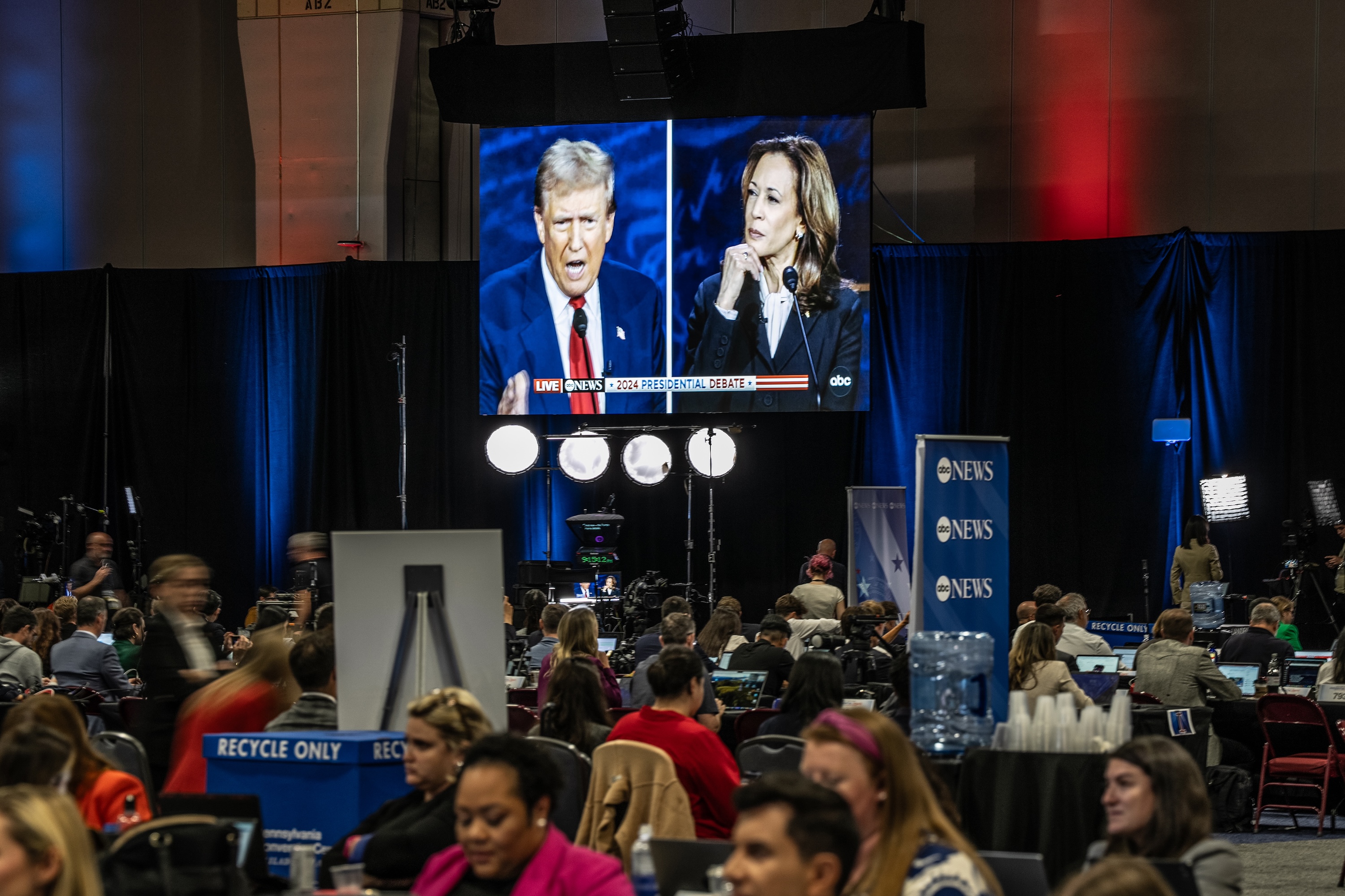 Harris outmaneuvered and baited Trump at their only debate in September. Photo / Graham Dickie, The New York Times