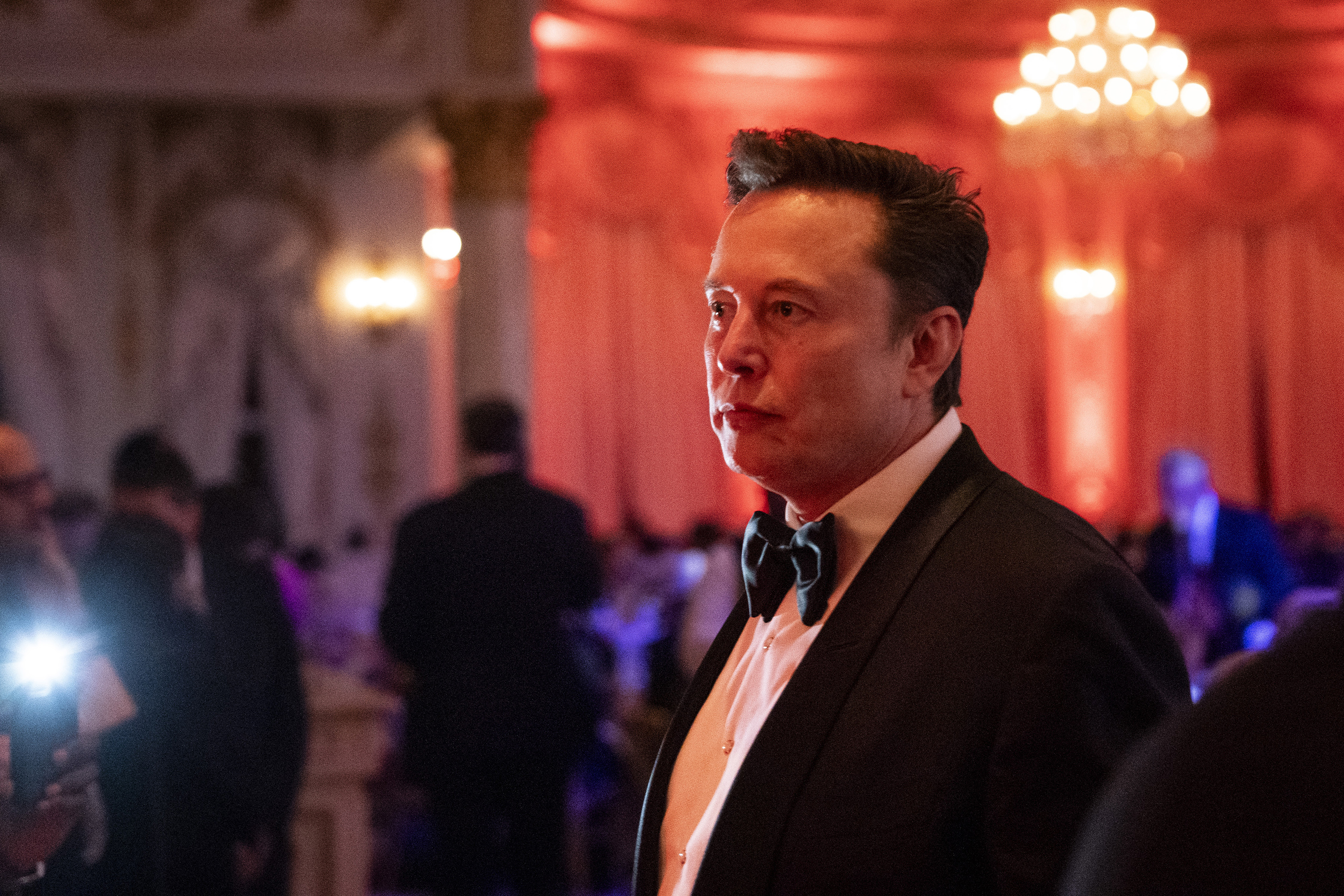 Musk attends a gala at Mar-a-Lago, Trump’s residence and private club in Palm Beach. Photo / Haiyun Jiang, The New York Times